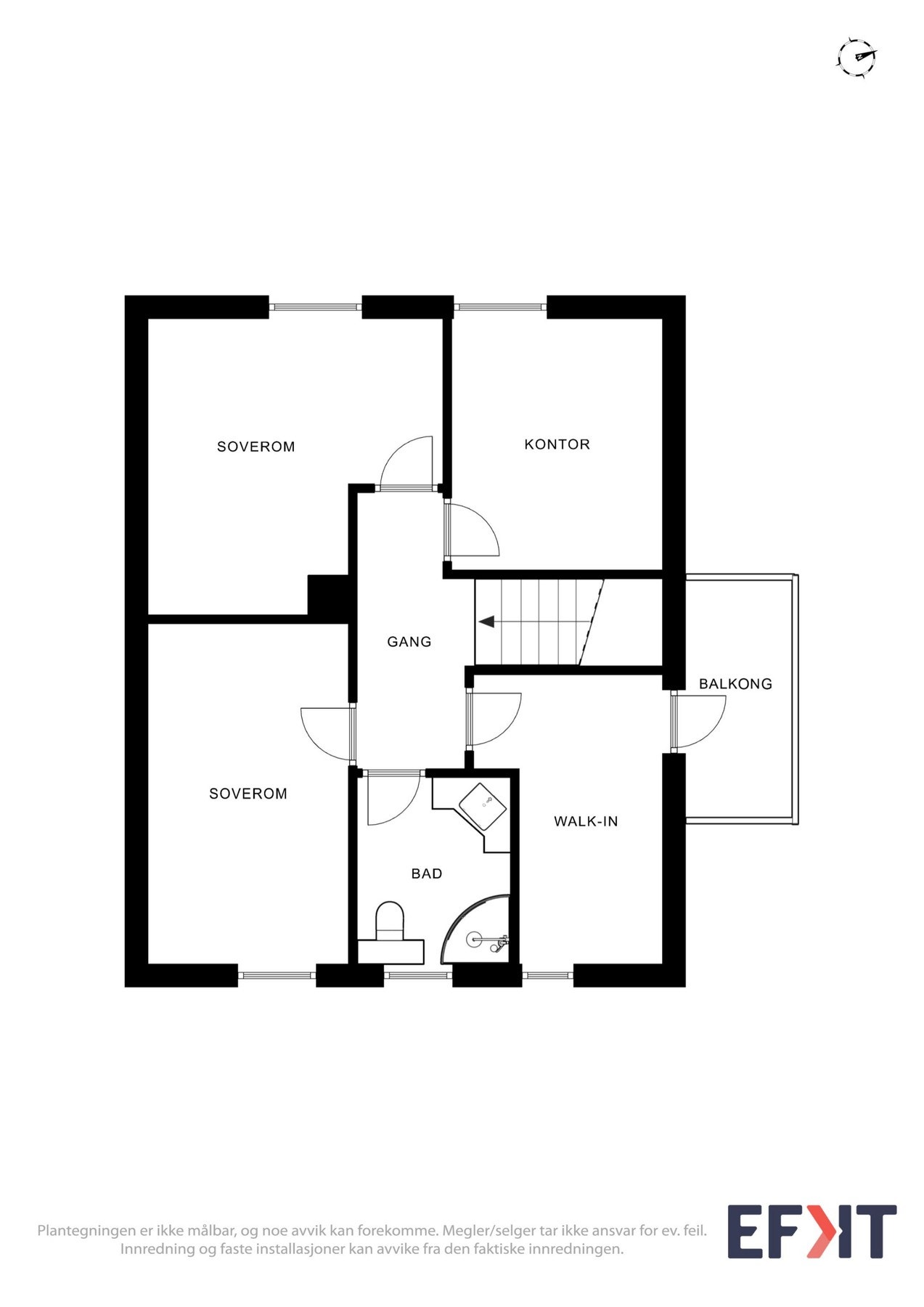 Plantegning loftetasje. Galleribilde