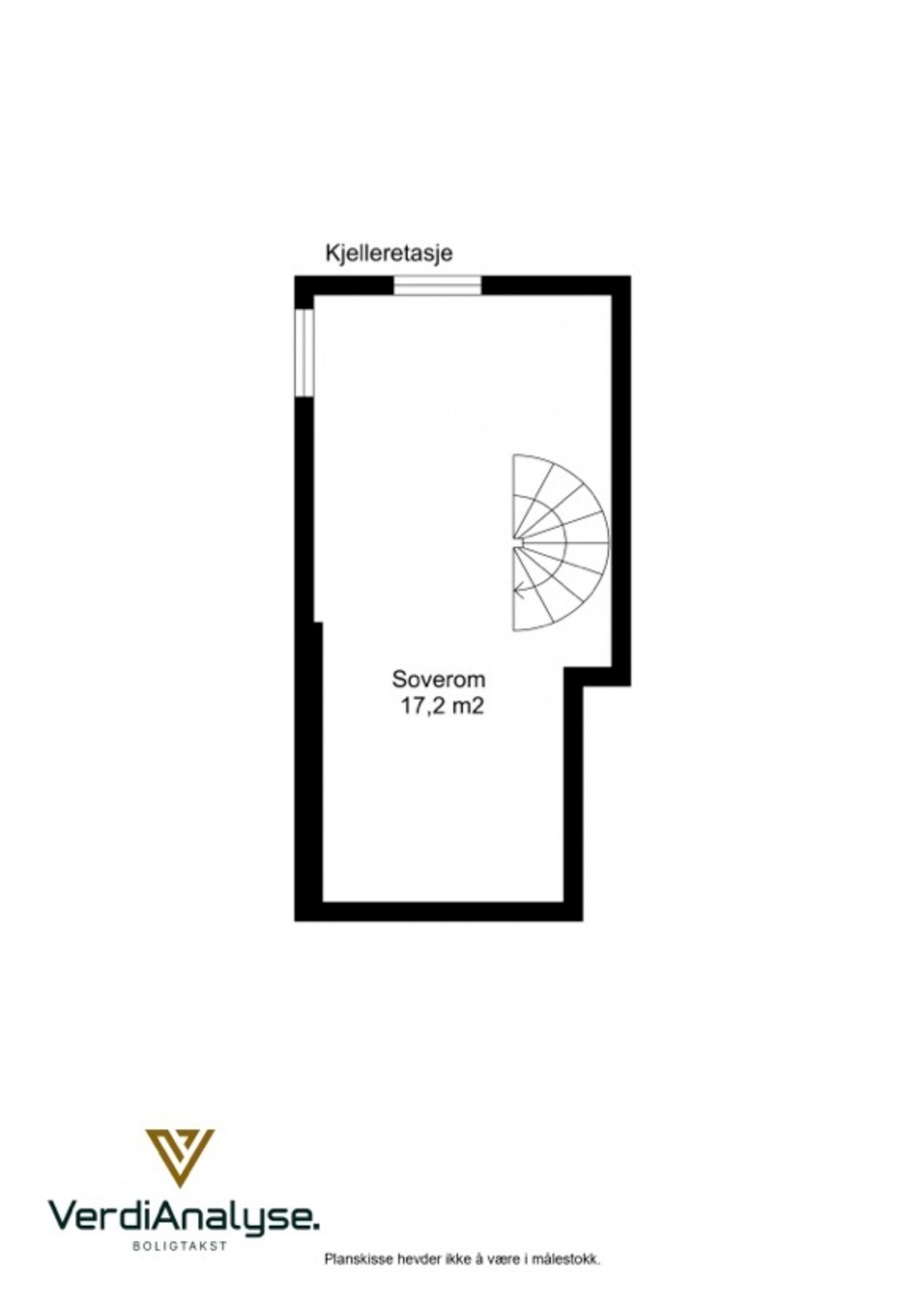 Planskisse - sokkeletasje. Galleribilde