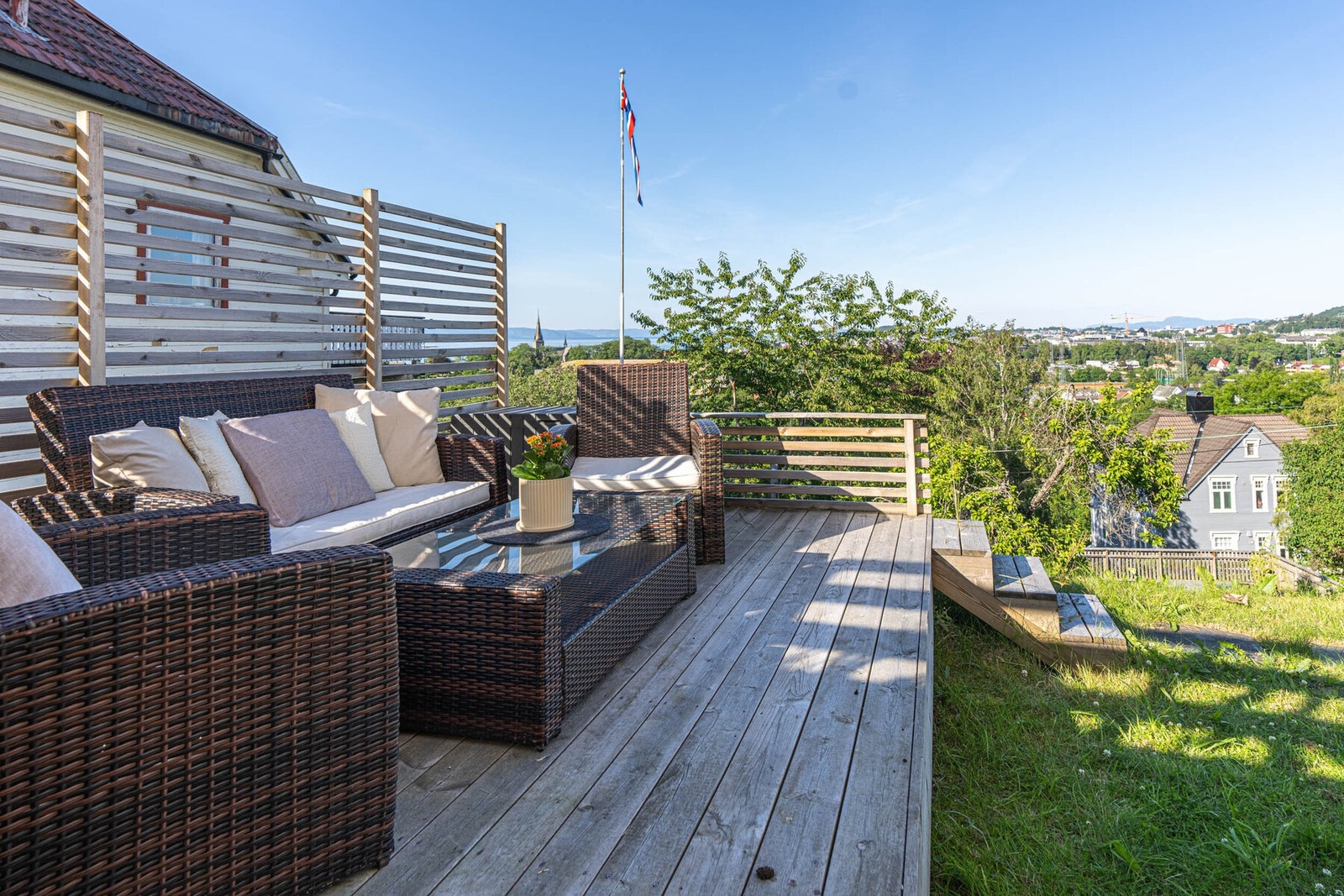 Her finner man sittegrupper som fritt kan benyttes av beboerne. Galleribilde