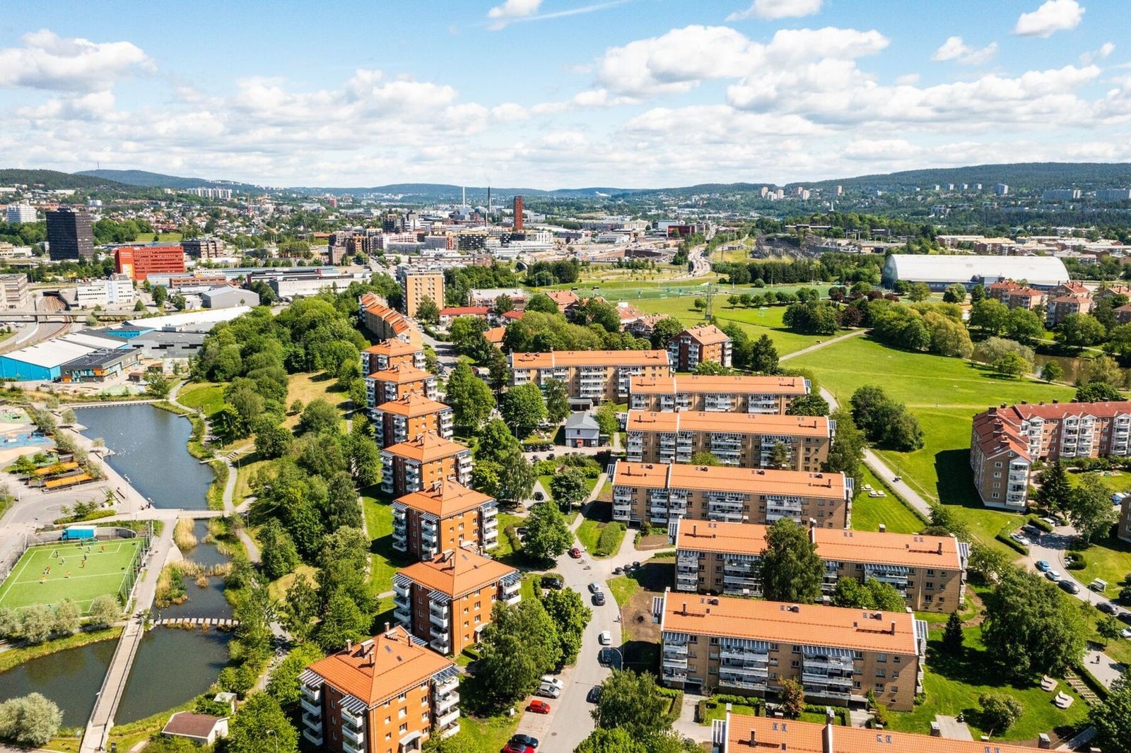 Dronebilde av området. Galleribilde
