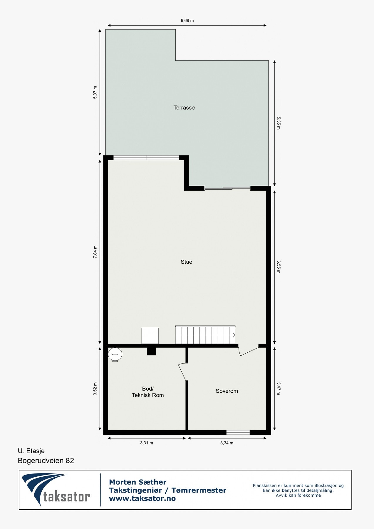 Planskisse underetasje. Galleribilde