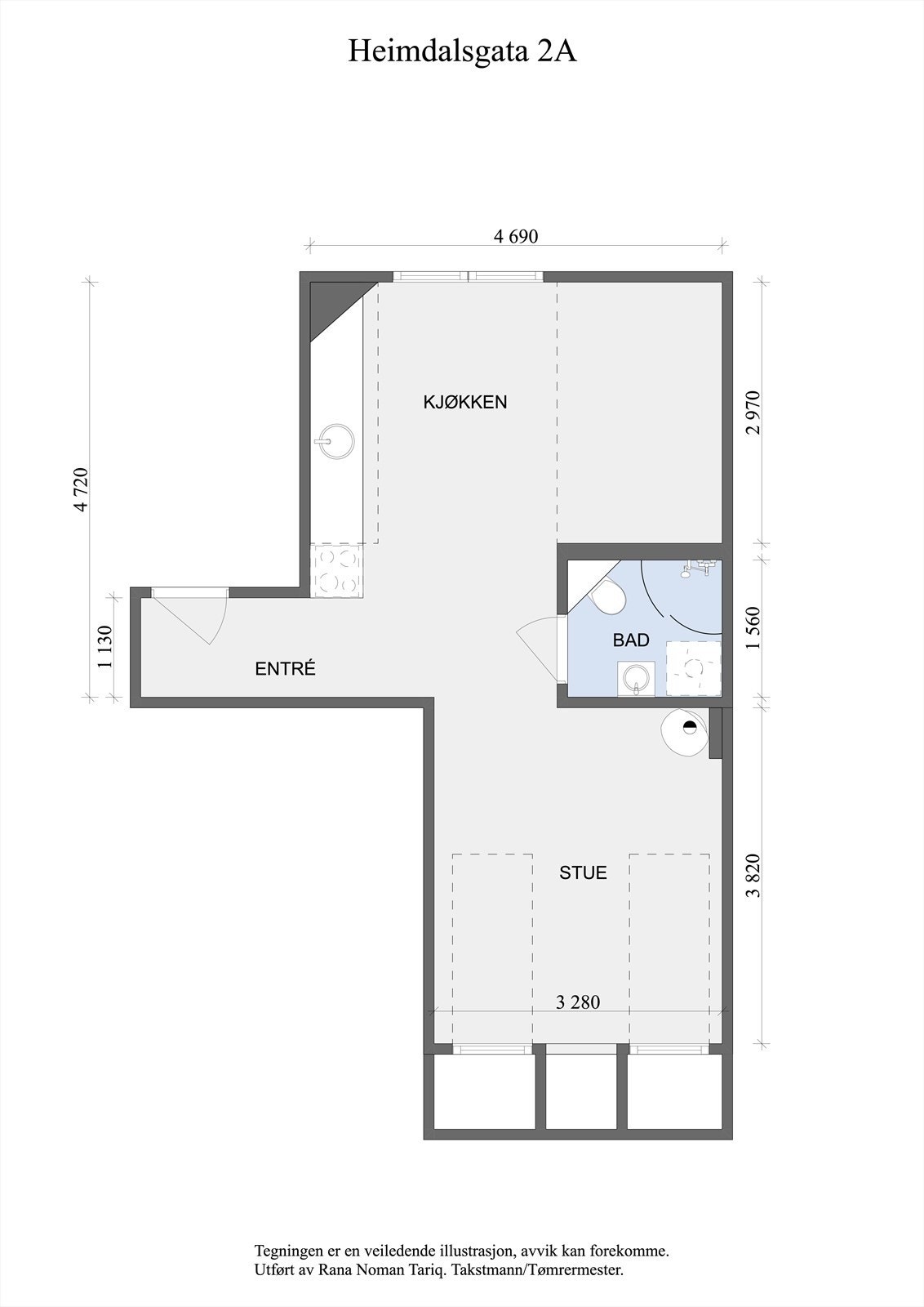 Takstmanns plantegning Galleribilde