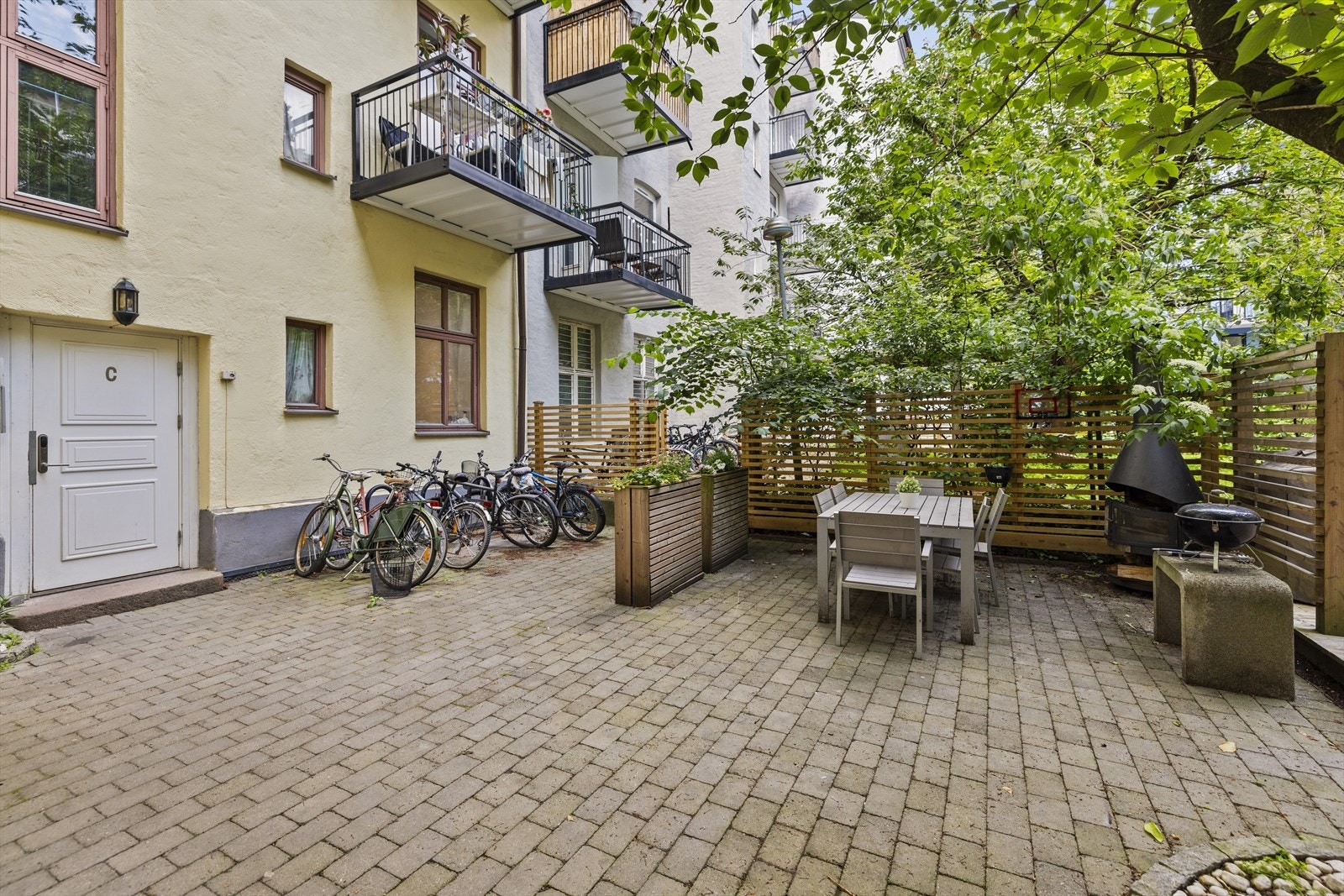 Mulighet for sykkelparkering. Galleribilde