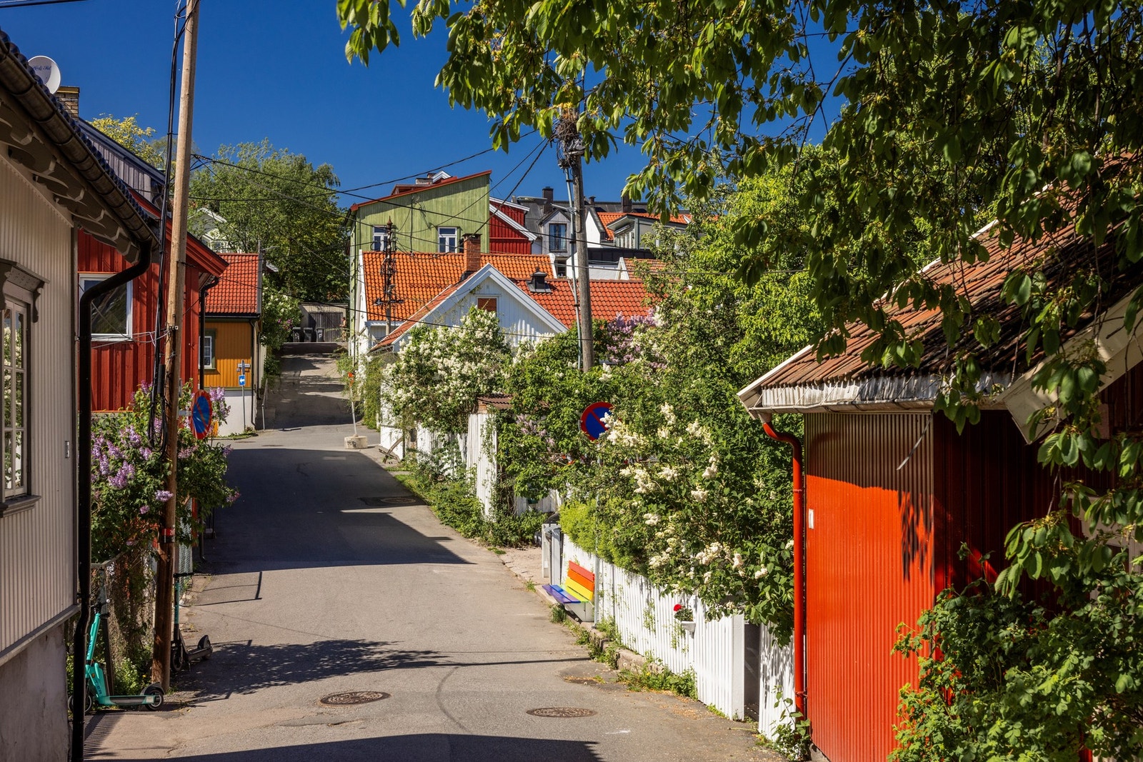 Ta deg en gåtur i rolige omgivelser blant trehusene på Rodeløkka. Galleribilde