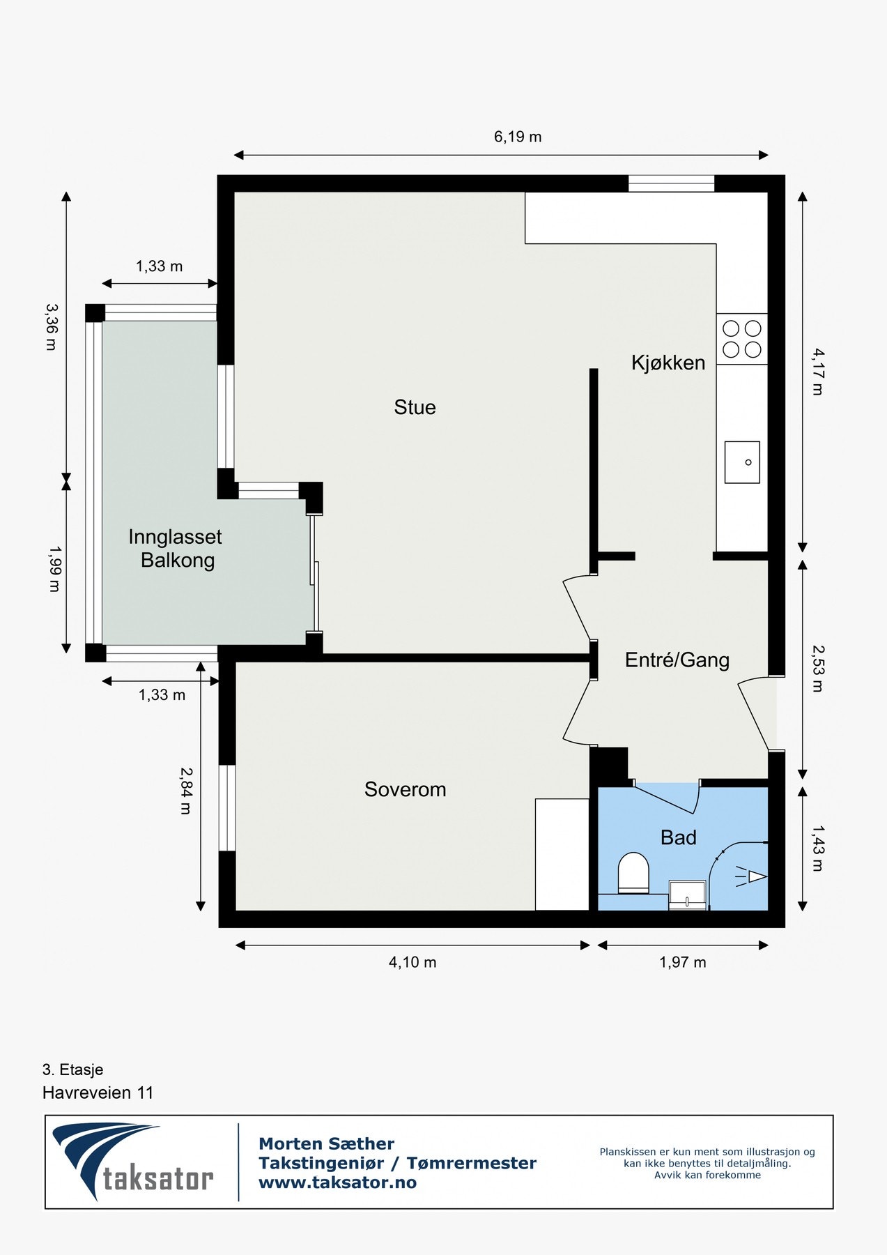 Leiligheten disponerer to stk boder, på kjeller- og loftsplan. Galleribilde