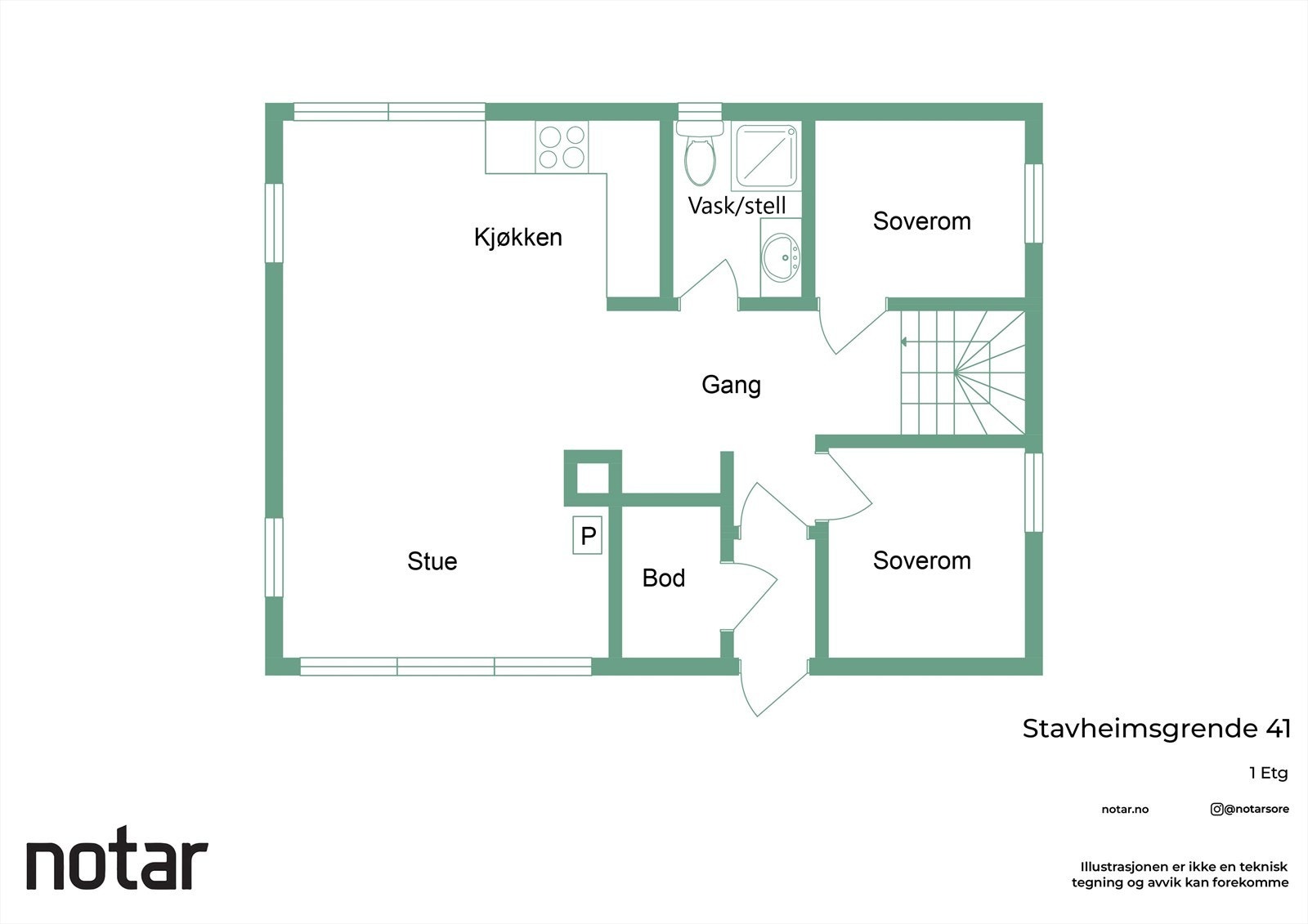 Planløsning første etasje. Galleribilde