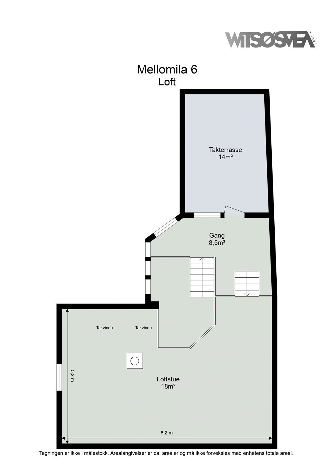 Floorplan letterhead - Mellomila 6 - Loft - 2D Floor Plan.jpg Galleribilde