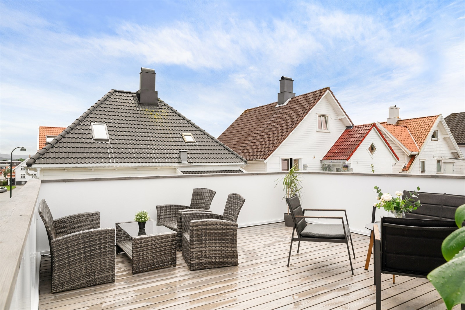Takterrassen er på hele 22 m2, og har god plass til å innrede i soner Galleribilde