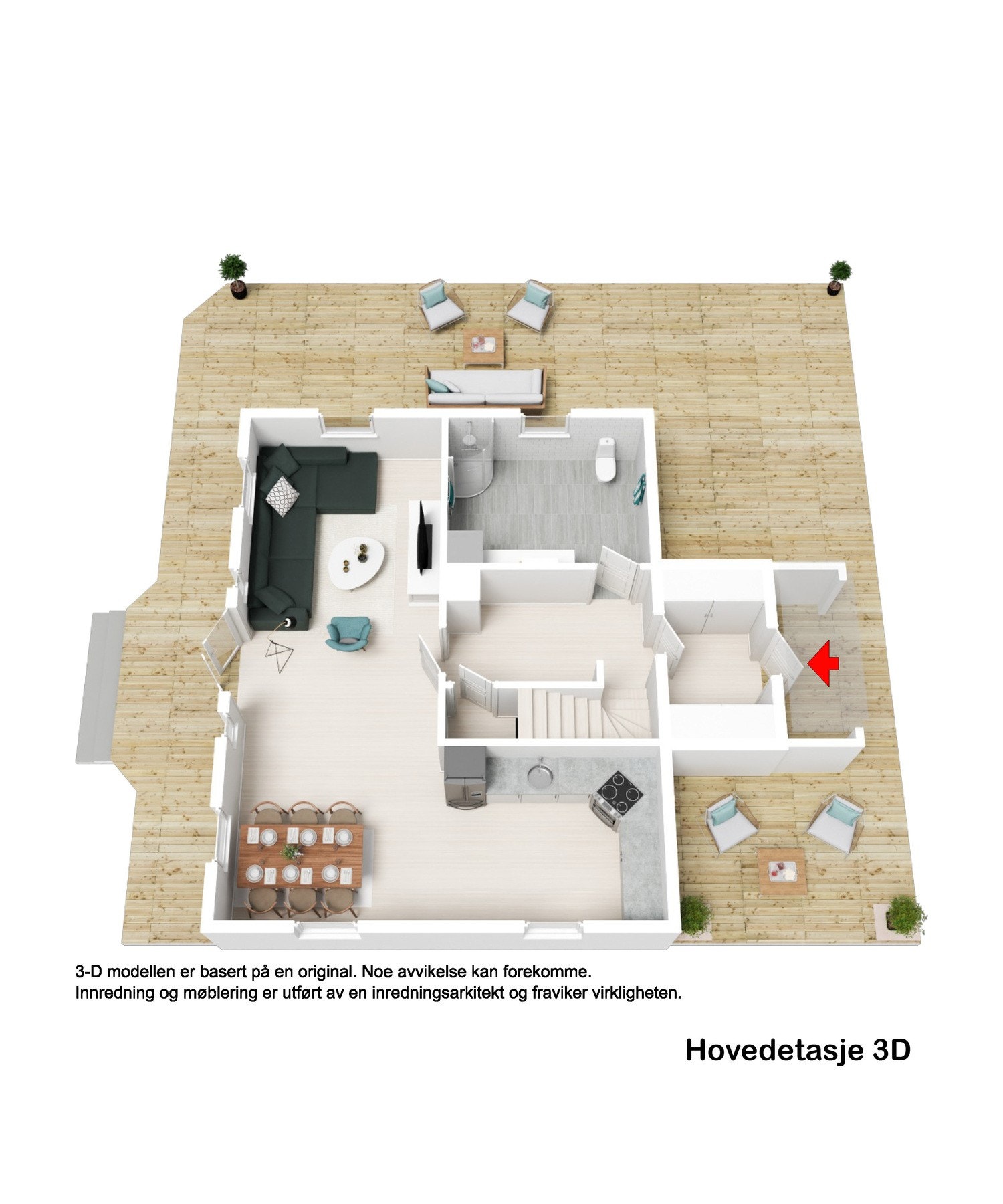 Plantegning 1.etg. Galleribilde