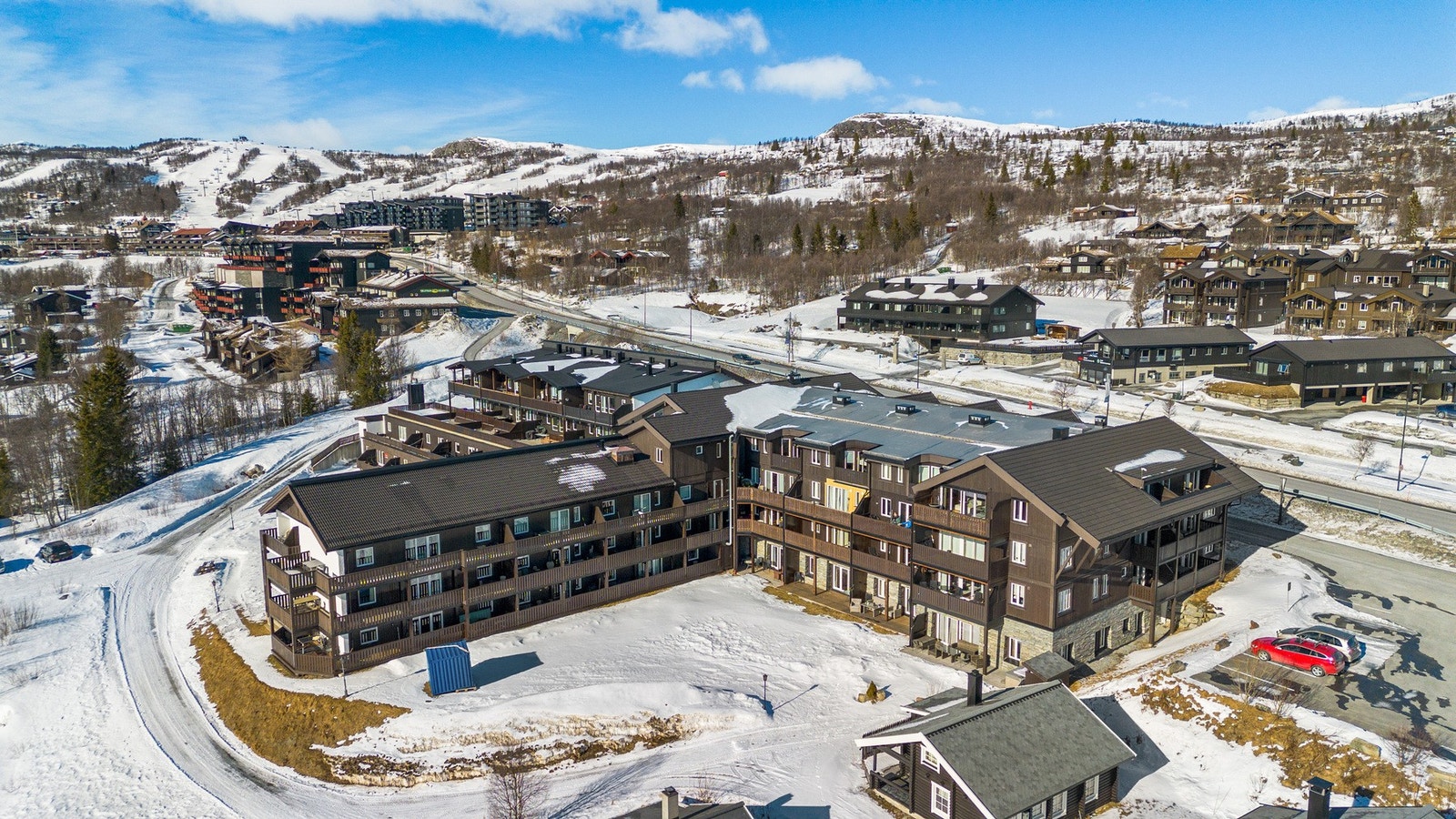 Fra sameiet mot sentrum vinterstid Galleribilde