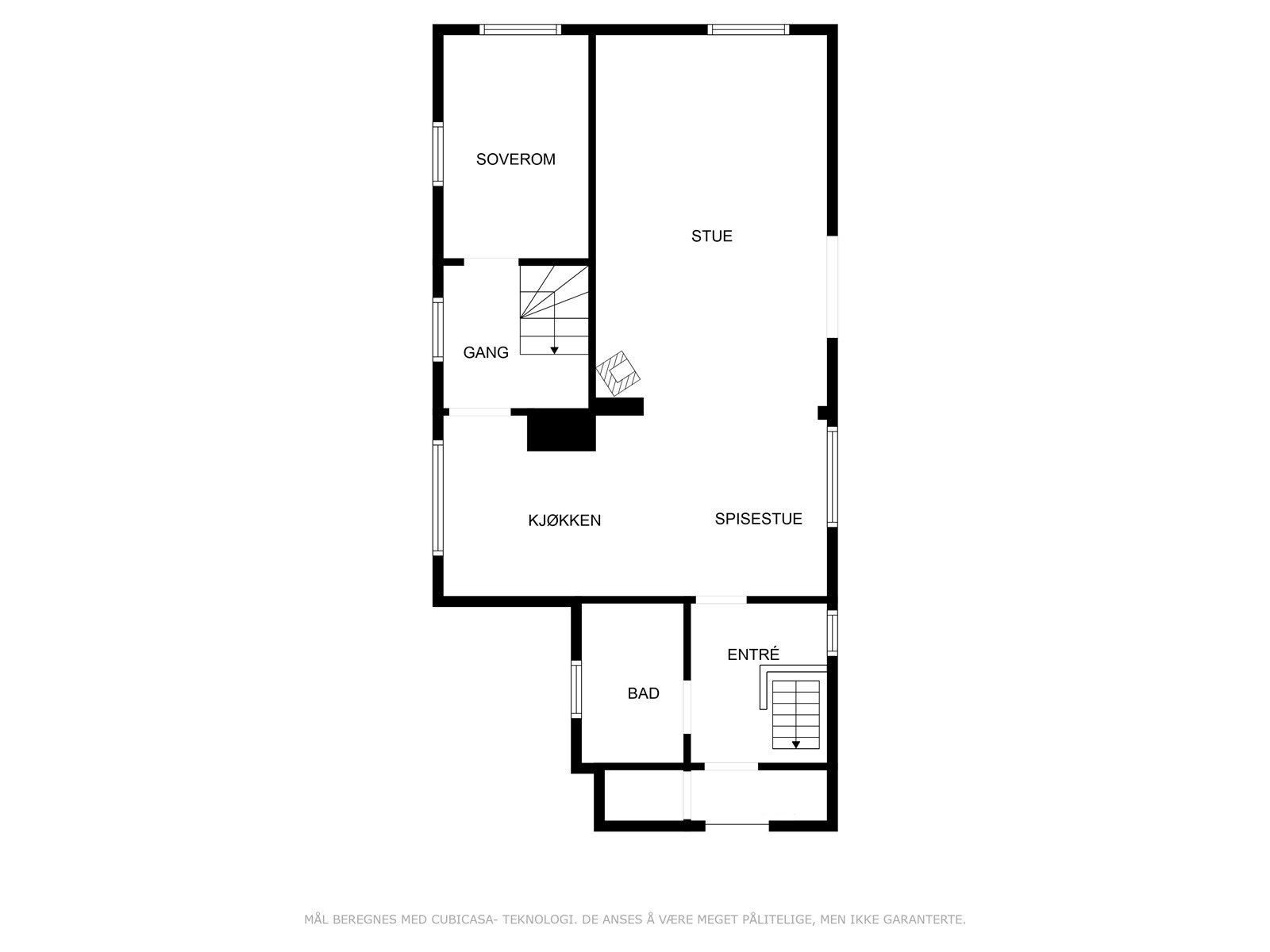 Plantegning bolig 1.etasje Galleribilde