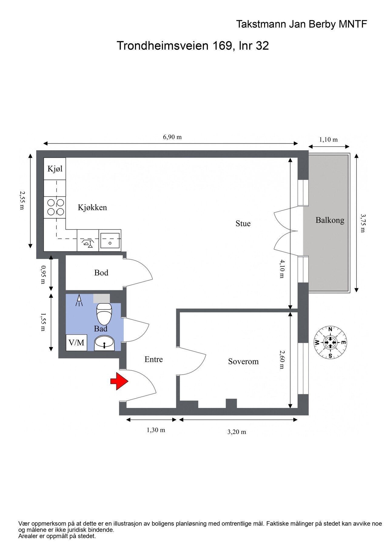 Målbar plantegning. Galleribilde