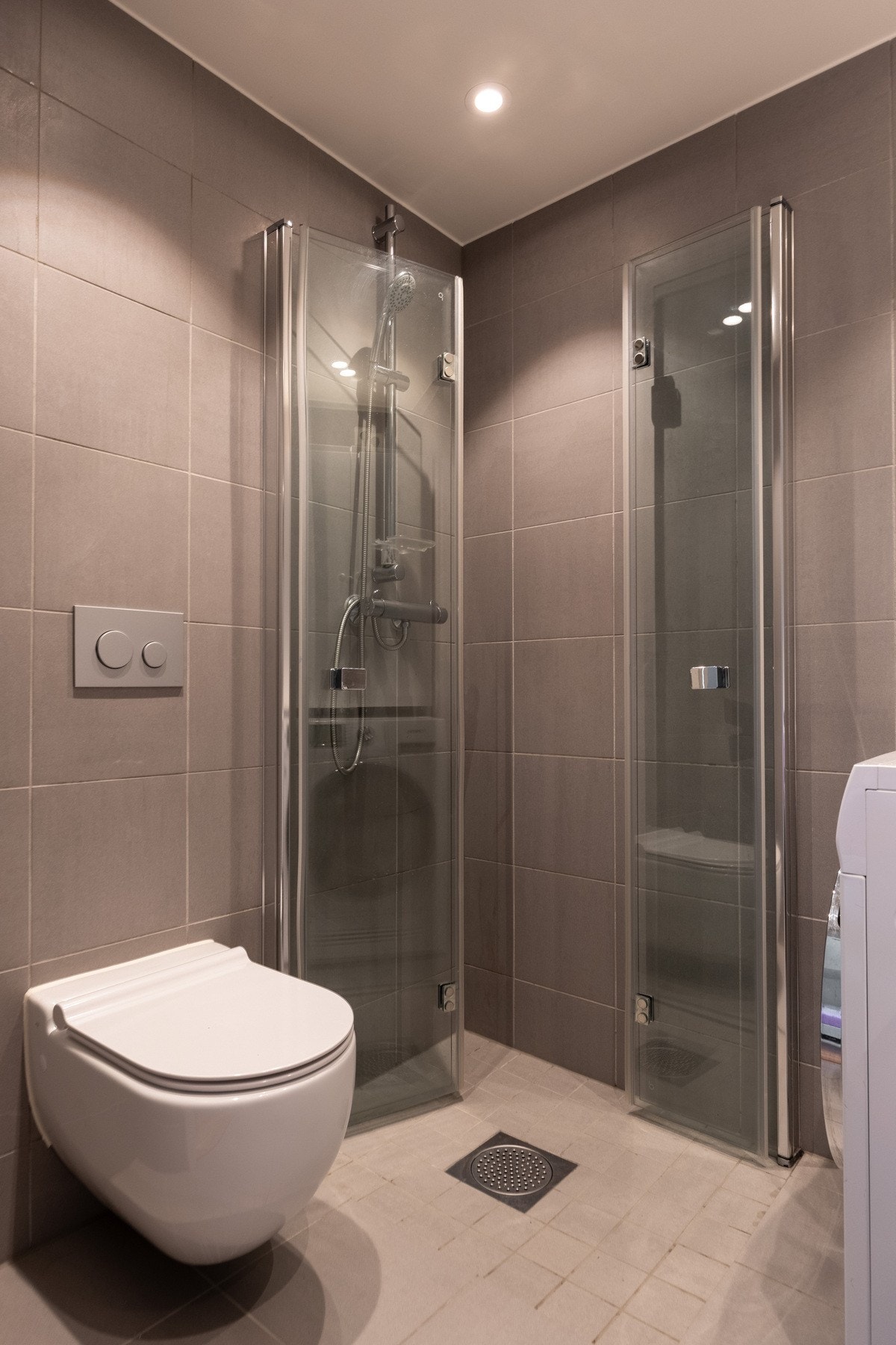 Romslig dusjhjørne. Galleribilde