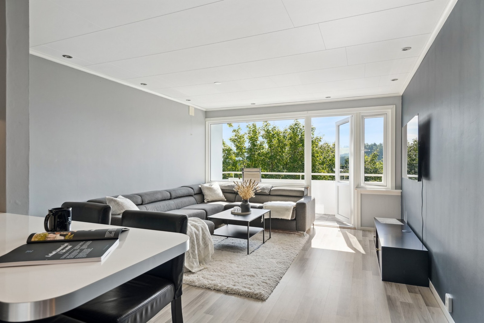 Vinduer mot syd og verandadør fra 2014. Galleribilde