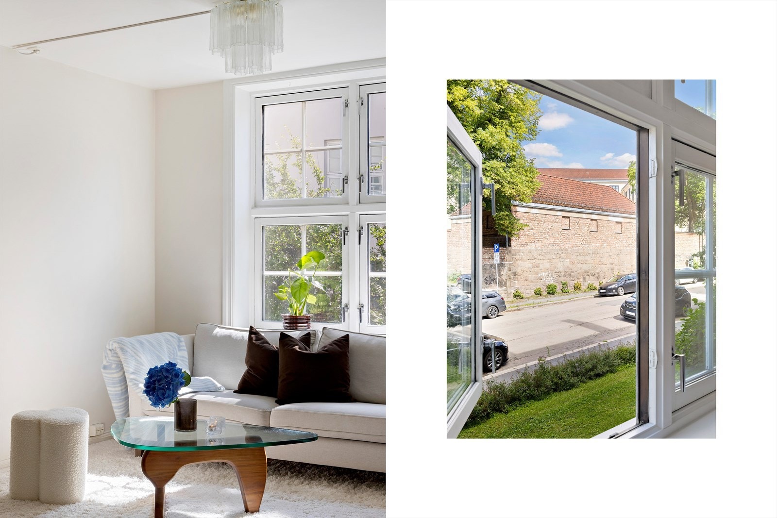 Leiligheten ligger i en meget høy førsteetasje med god planløsning, store vindusflater og generøs takhøyde som gir rikelig med naturlig lys. Galleribilde