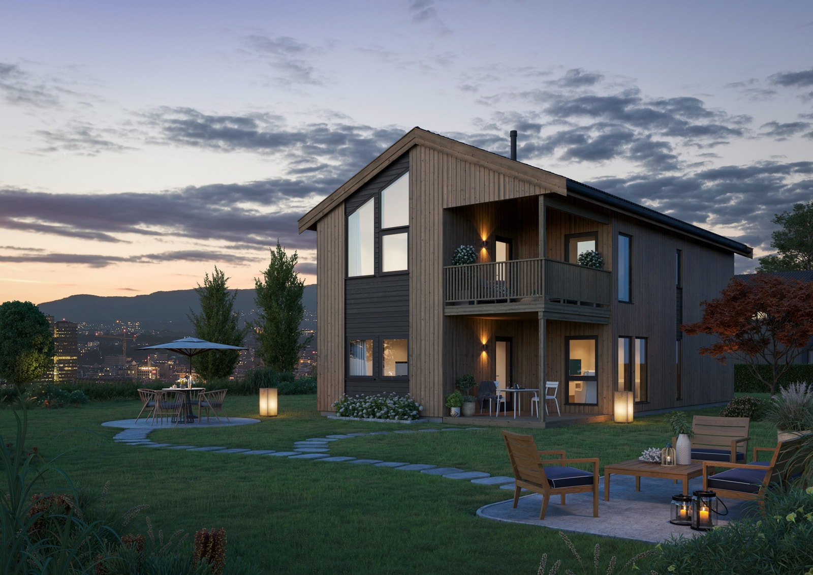 Mistra er ein moderne og gjennomtenkt husmodell med tidlaust uttrykk og funksjonell planløysing, tilpassa flat tomt. Huset har gavlvendt fasade, og er eit utmerka val for smale tomter.
Sjå fleire husmodellar her: https://www.dinbustad.no/vare-hus Galleribilde