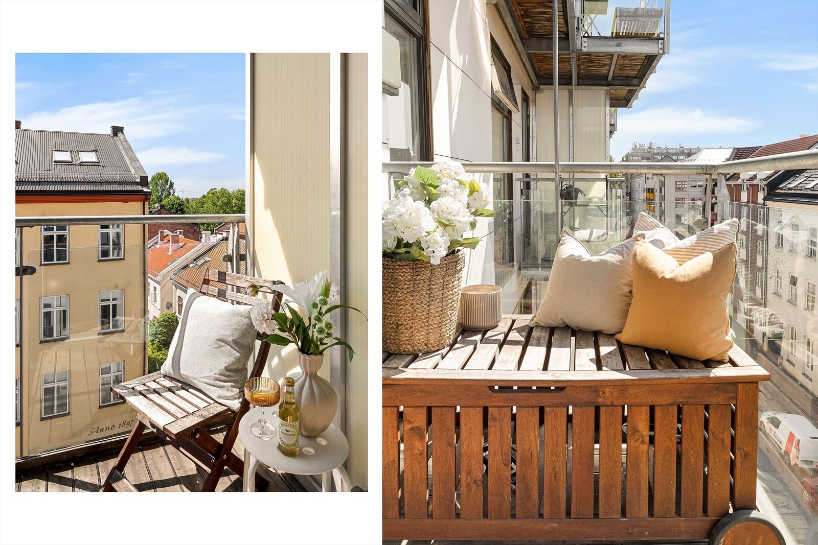 Plass til liten sittegruppe, ideell for hyggelige samtaler ute. Galleribilde