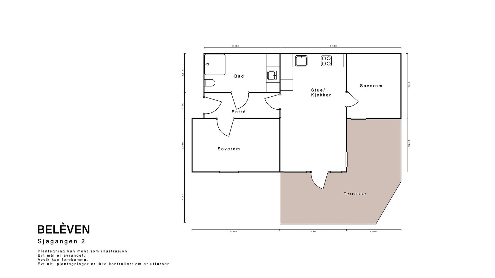 Alternativ plantegning Galleribilde