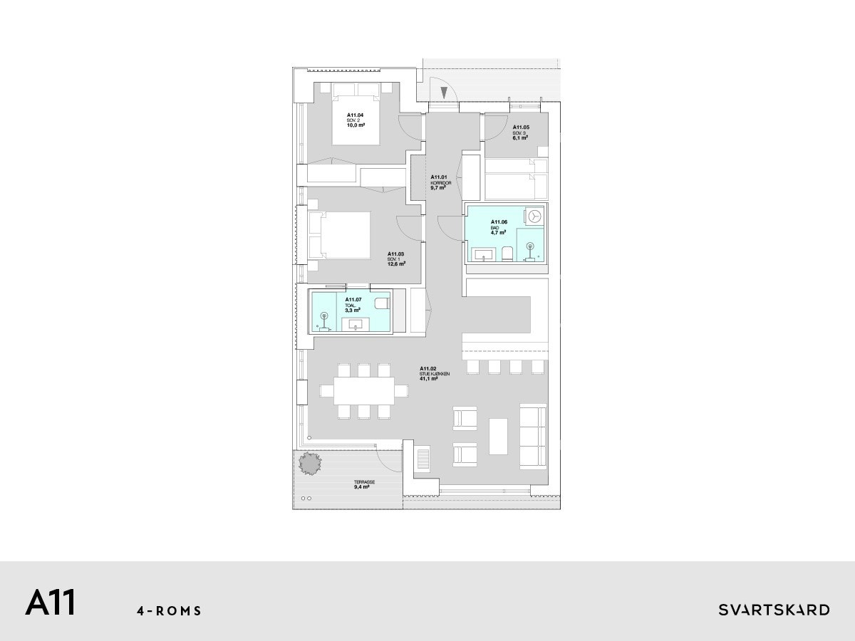 Planløsning A11 Galleribilde