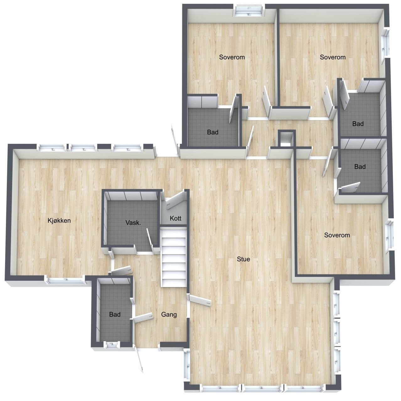 Plantegning 1 etasje Galleribilde