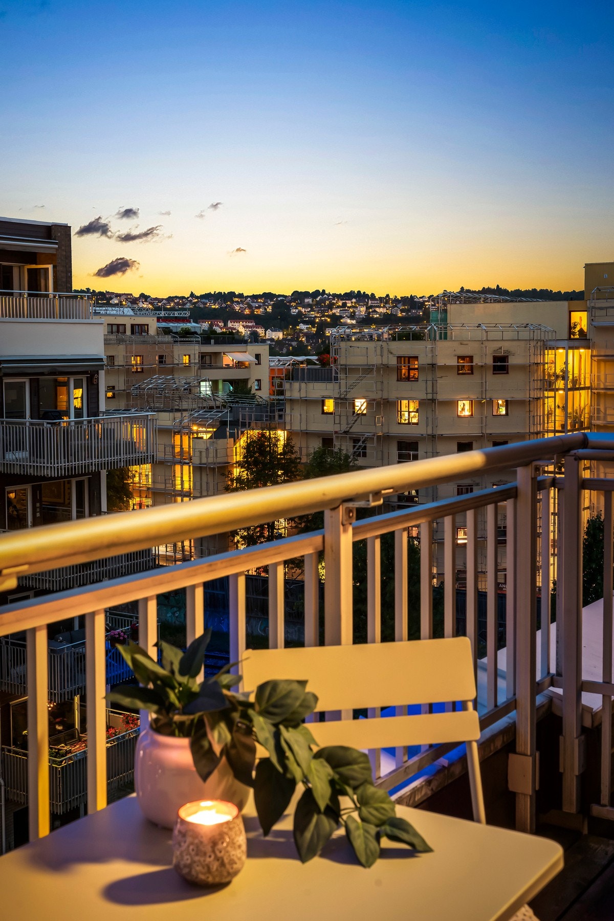 Fin utsikt fra balkongen. Galleribilde