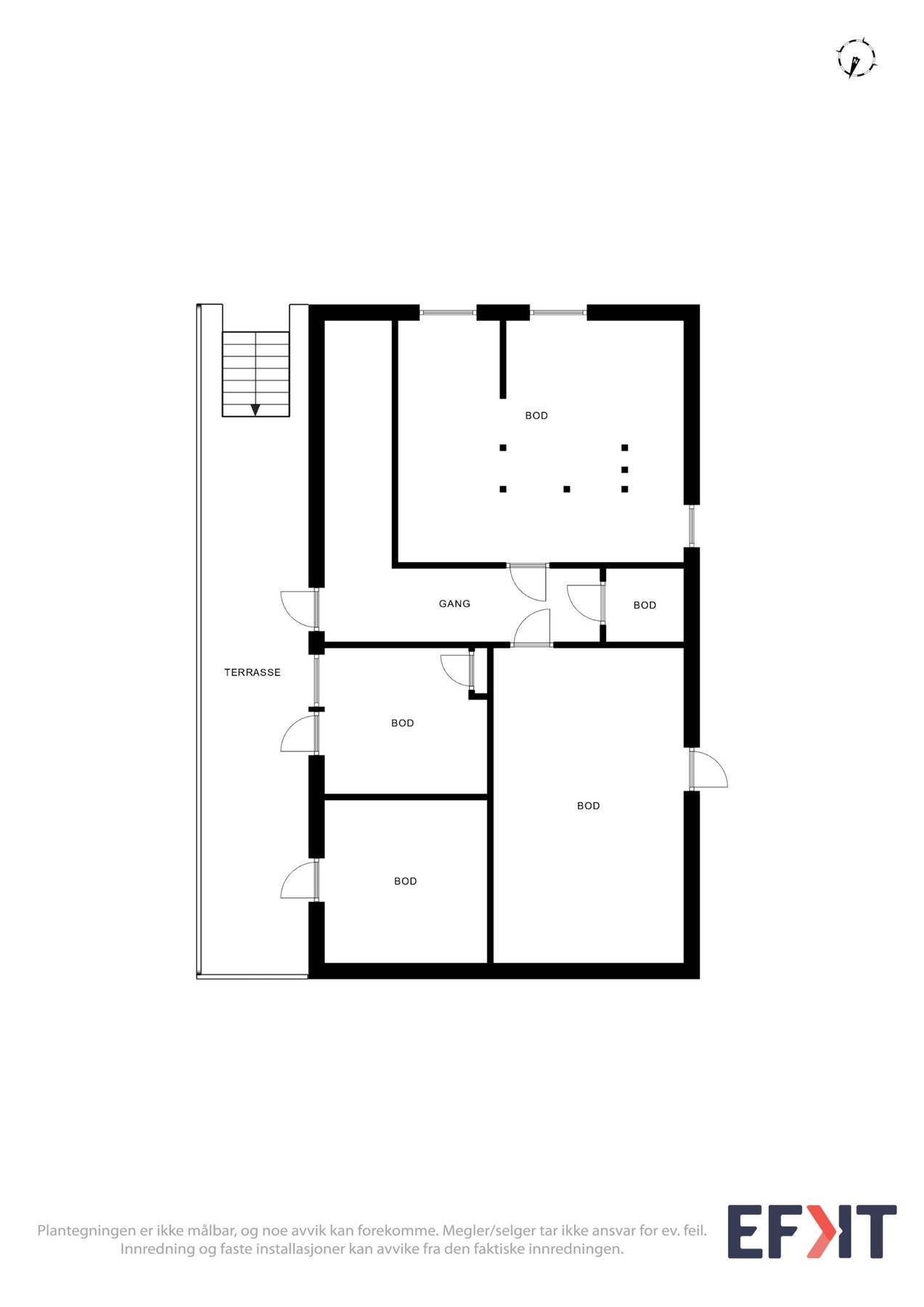 Plantegning låve 1. etasje Galleribilde