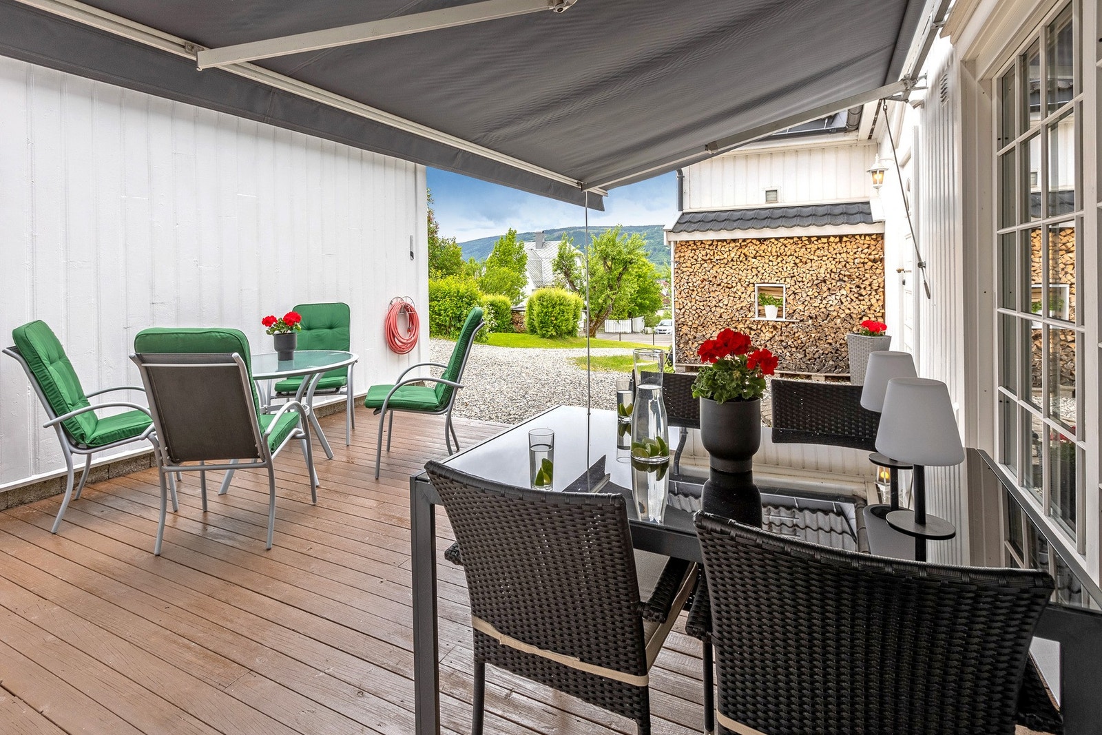 Her er det godt å sitte enten solen er for påtrengende eller om regnet pøser ned. Galleribilde