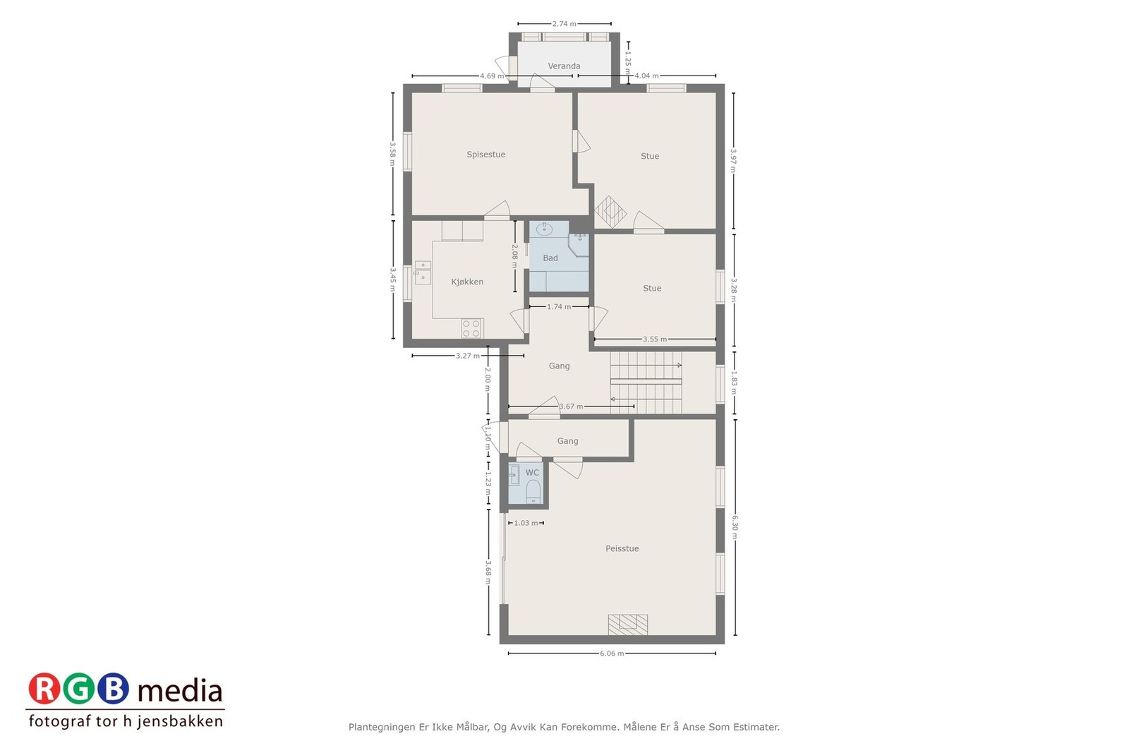 Plantegning 1. etasje Galleribilde