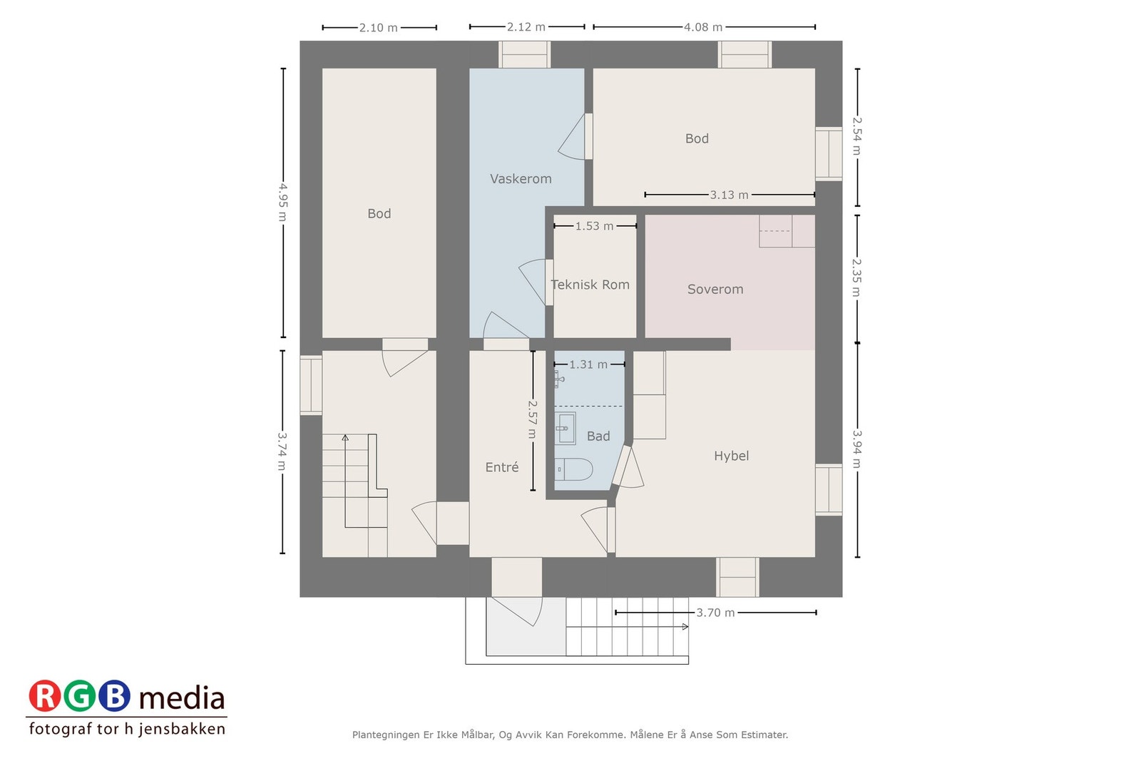 Plantegning kjelleretasje Galleribilde