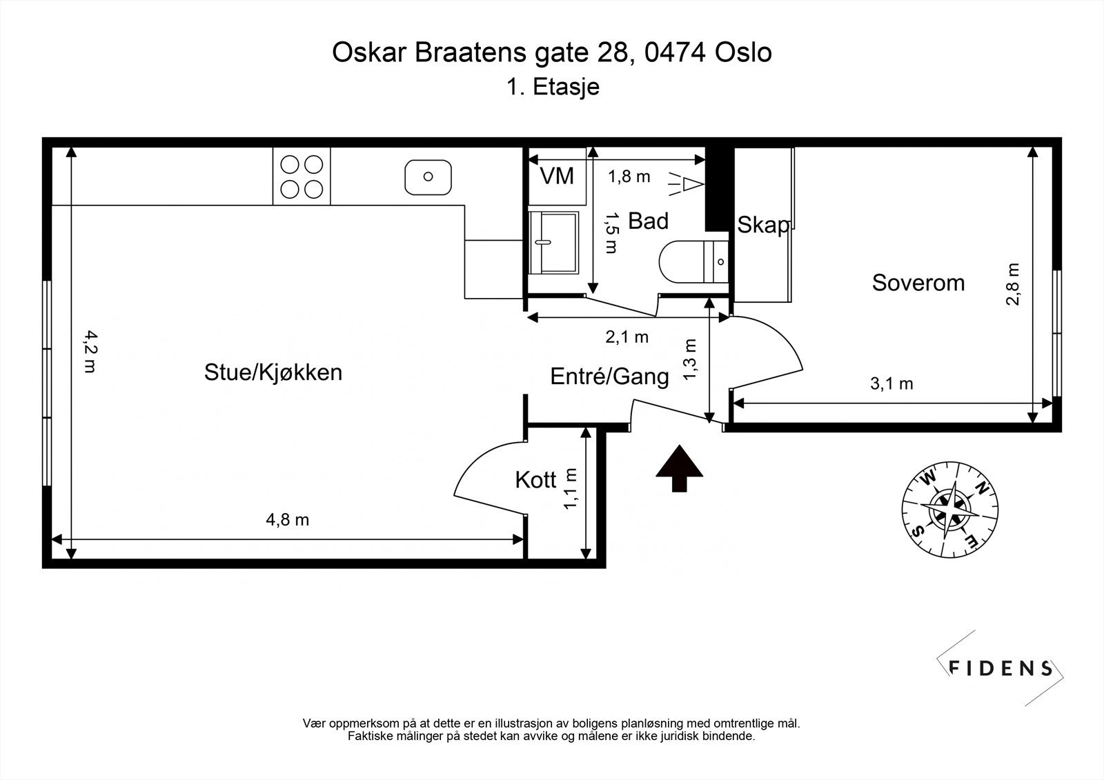 Planskisse Galleribilde