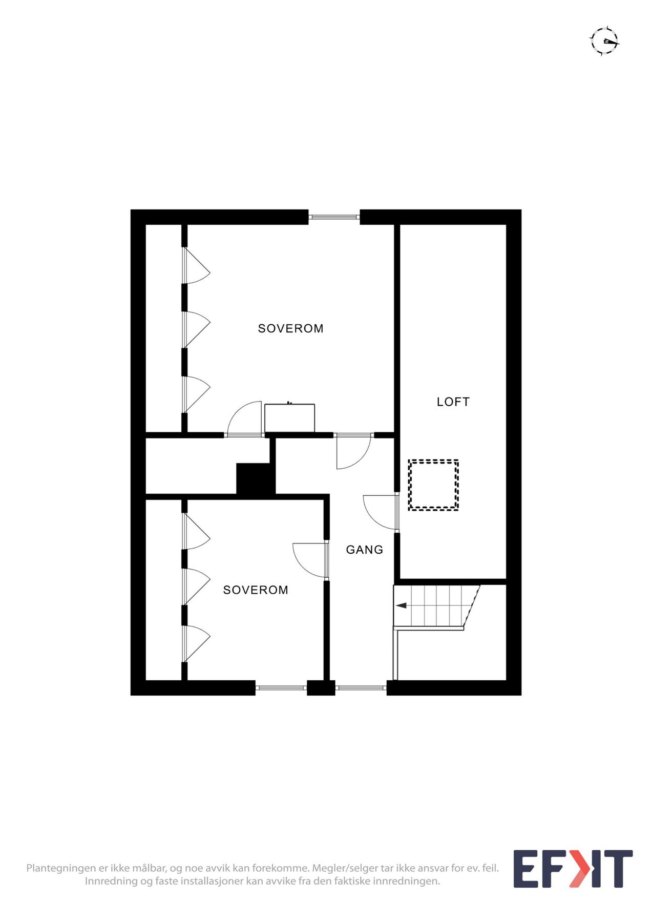 Plantegning loft Galleribilde