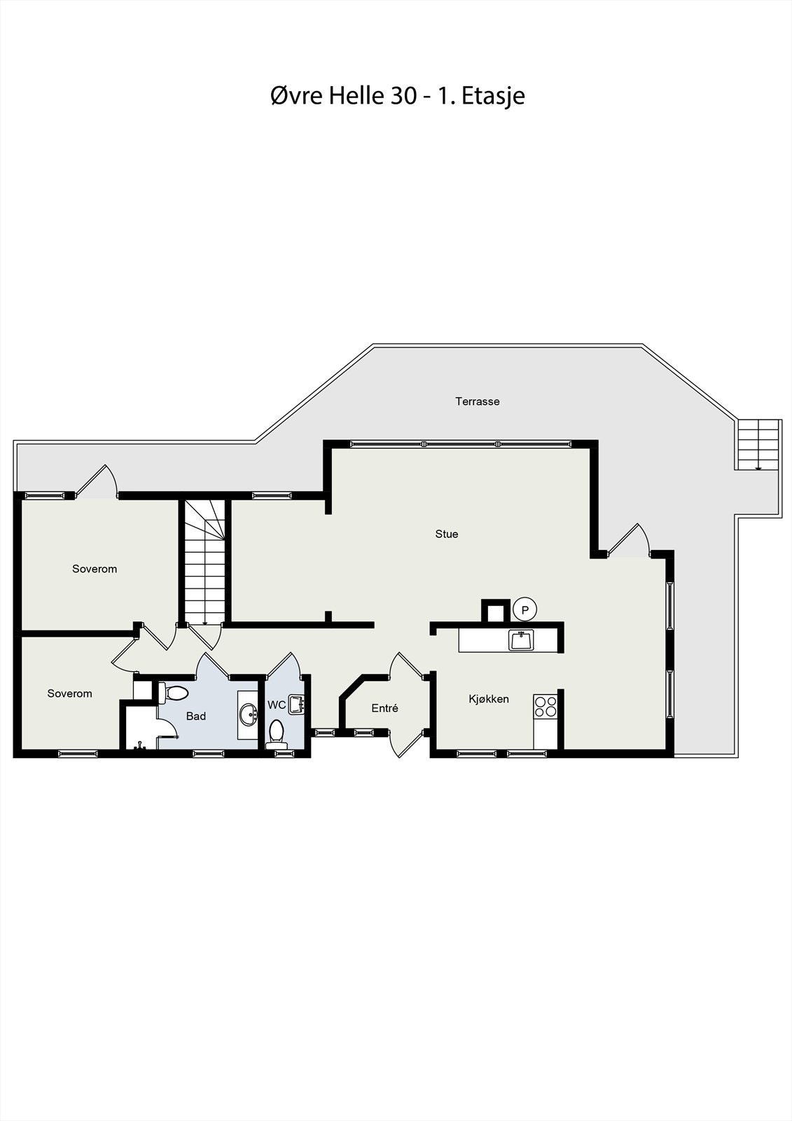 Plantegning 1. etg. Galleribilde