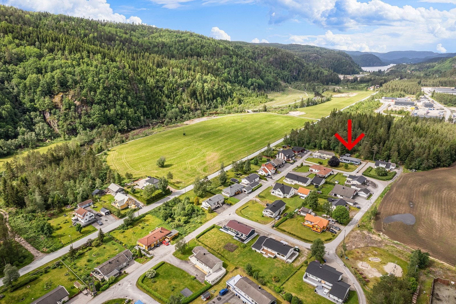 Oversikt boligfeltet, Øvre Helle. Galleribilde