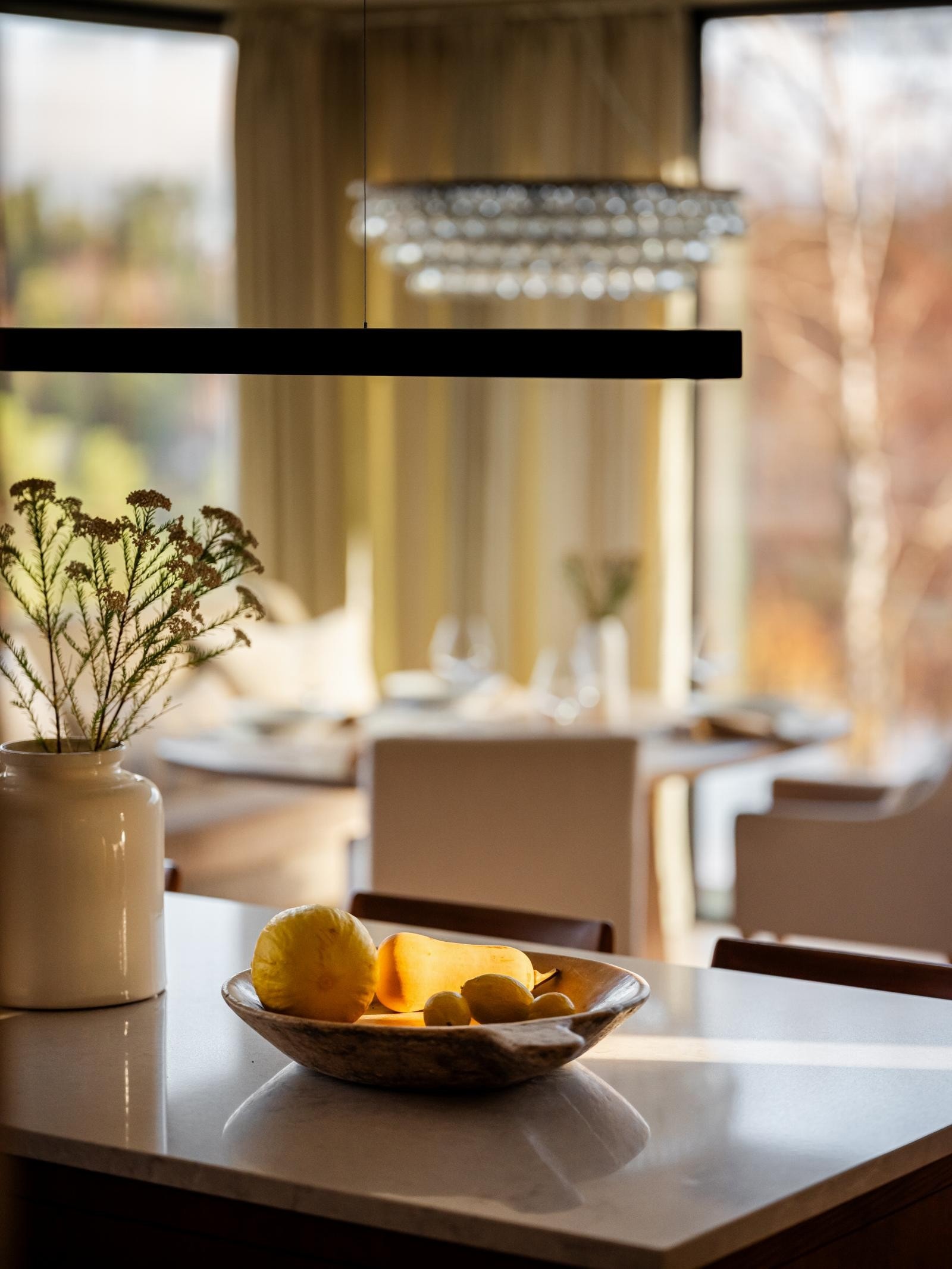 Fantastisk utsikt til Brønnøya og fjorden - benkeplate kompositt og granitt Galleribilde