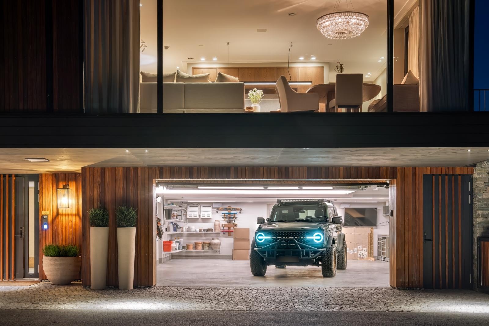 Eiendommen er et mesterverk innen design og håndverk utviklet av Logg arkitekter. Galleribilde