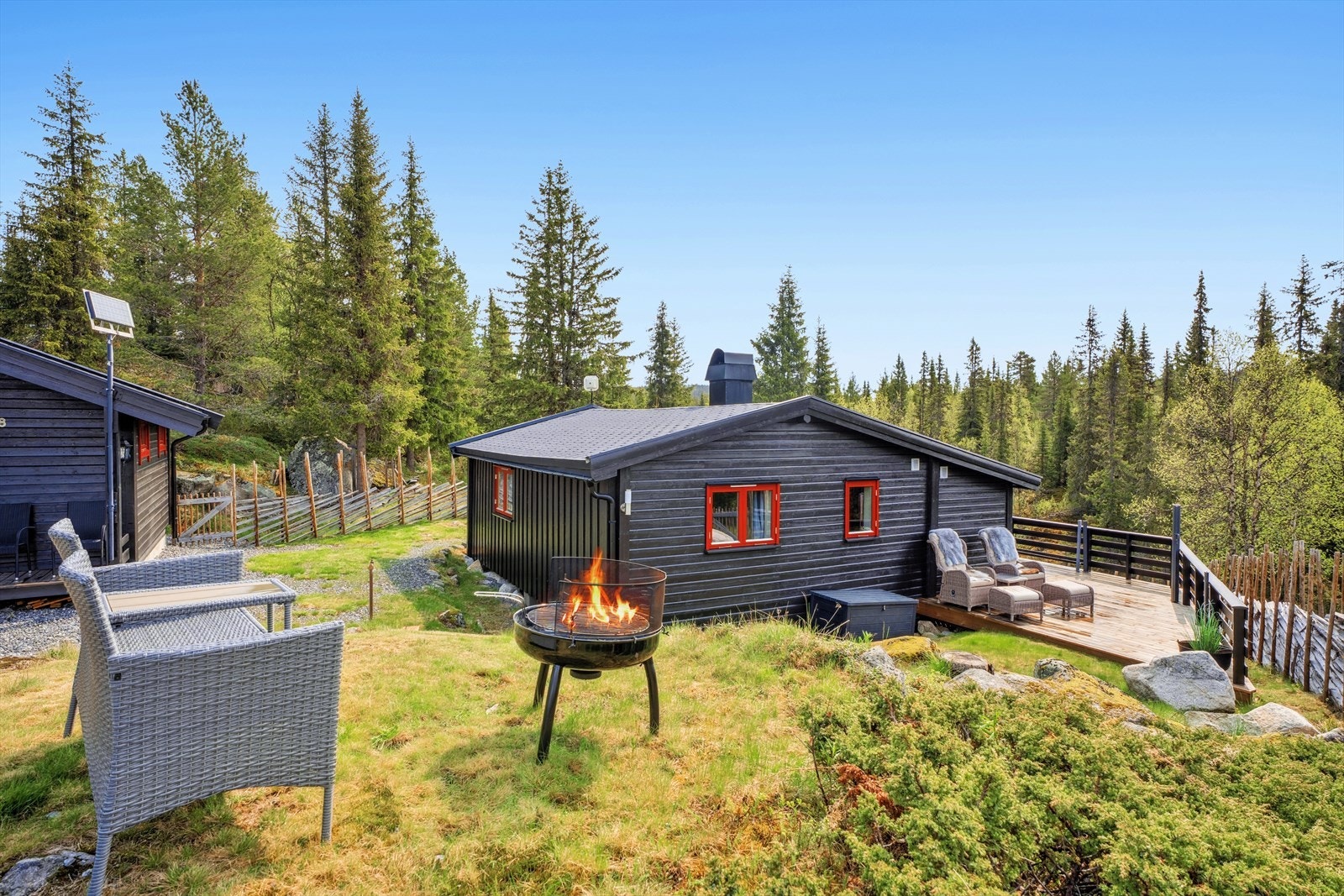 Her er det rom for å danne flere soner hvor utetilværelsen kan nytes. Galleribilde