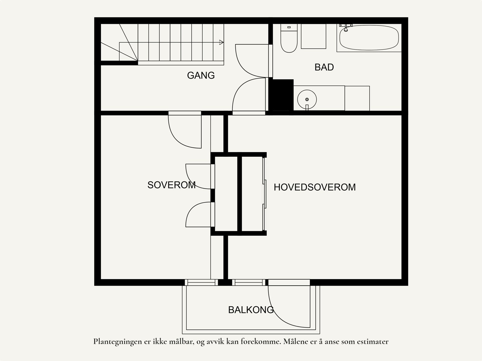Plantegning, andre etasje. Galleribilde