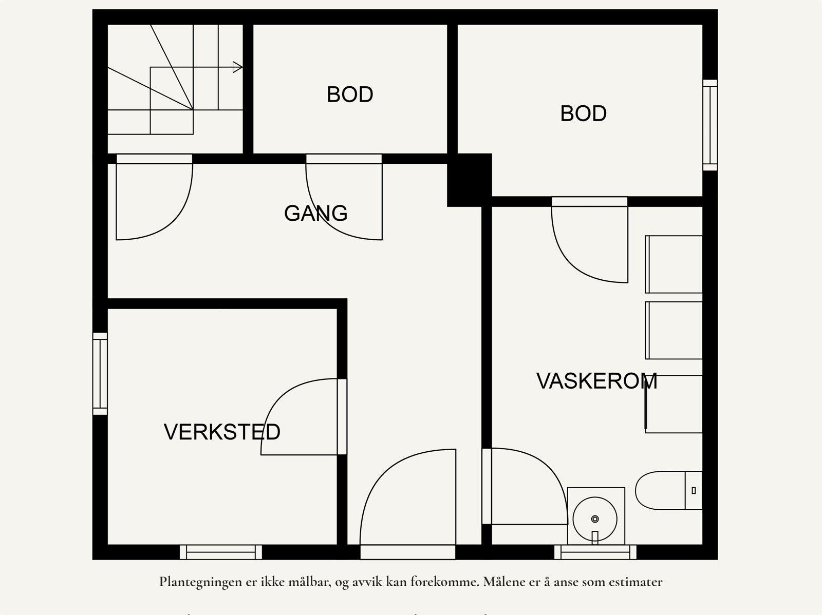 Plantegning, underetasjen. Galleribilde