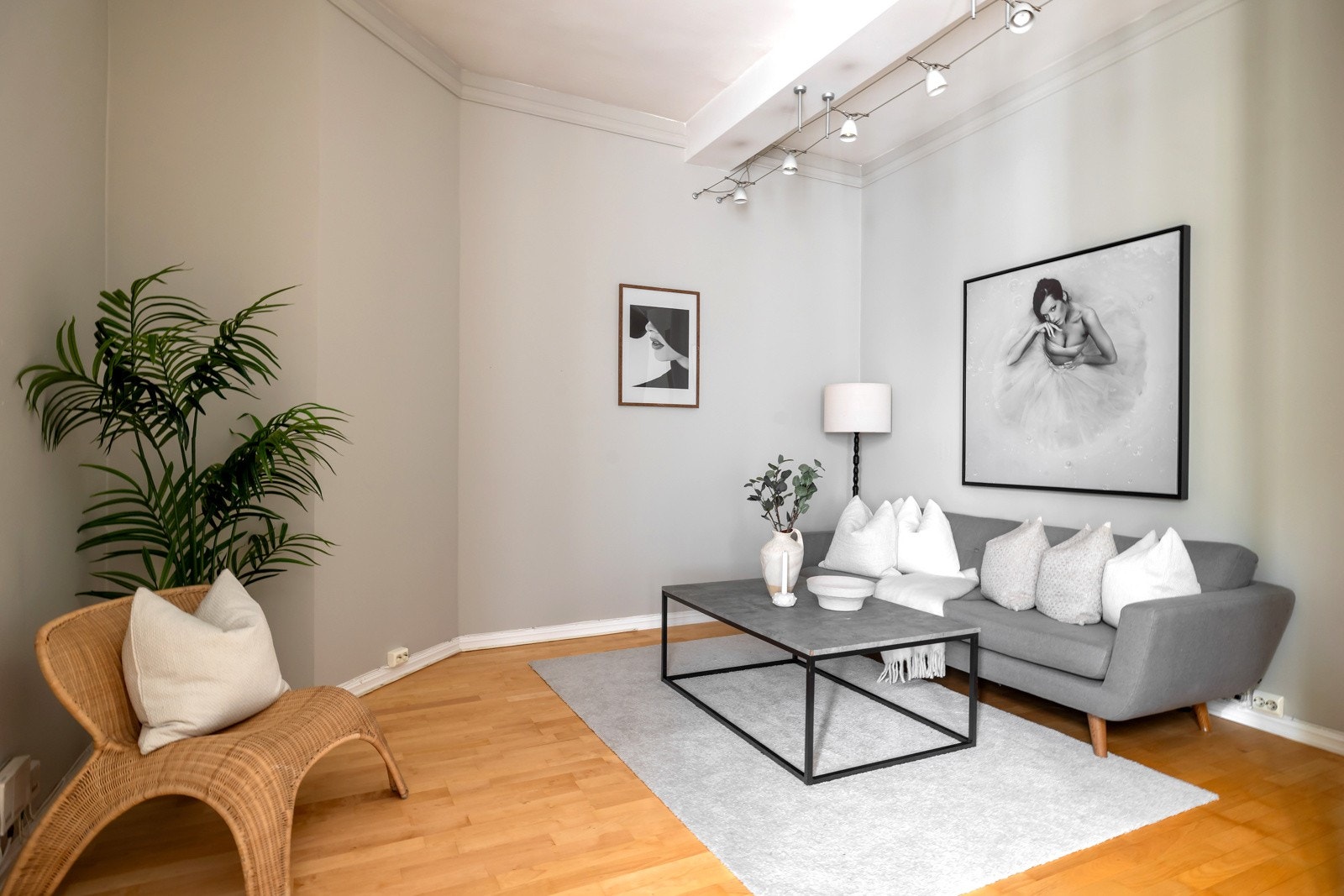 Stuen er delt inn i naturlige soner. Galleribilde