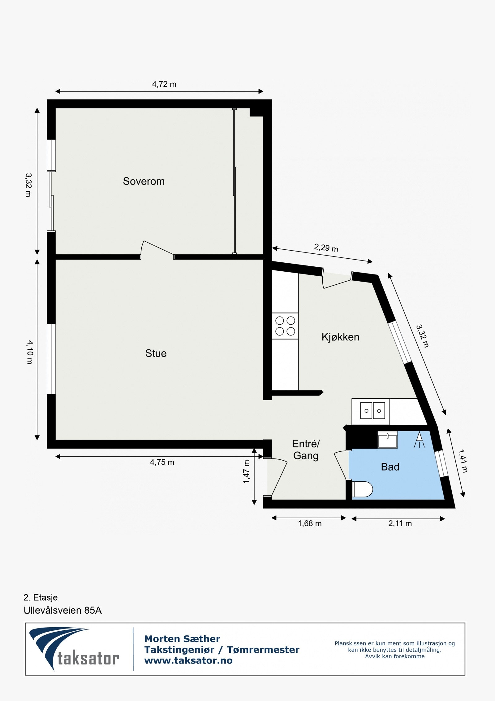 Plantegning - 2. etasje. Galleribilde