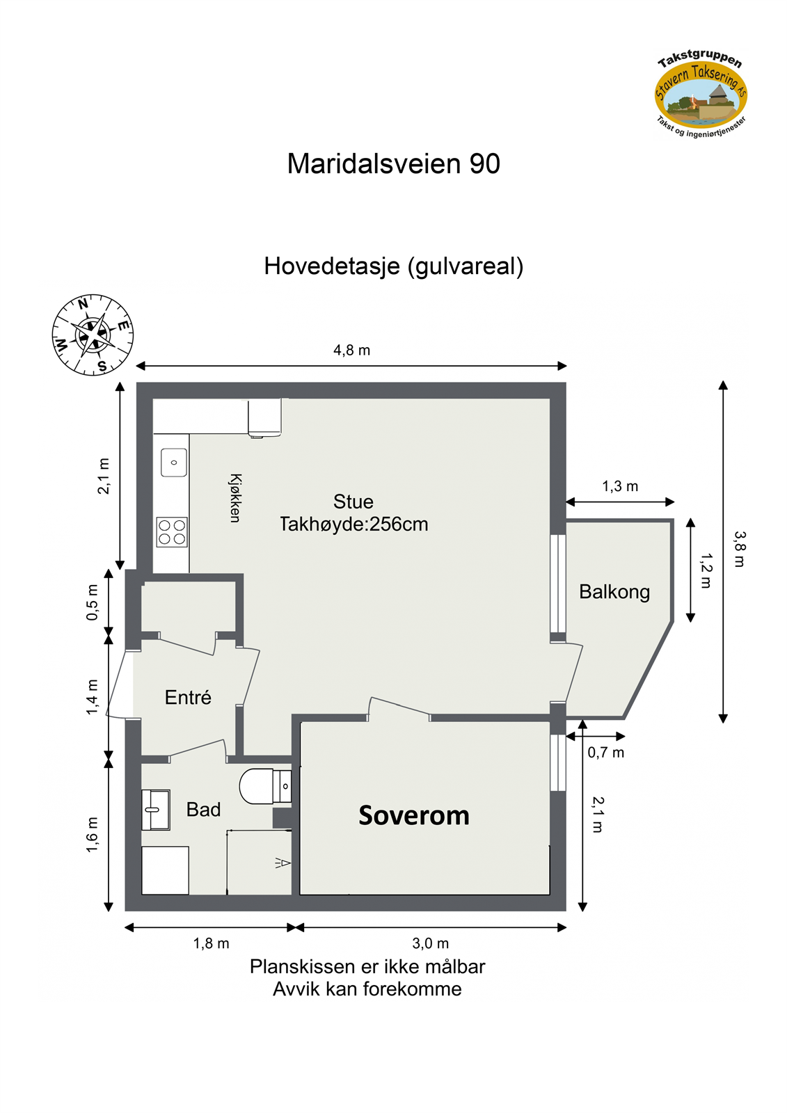 Alternativ plantegning - Plantegningen er ikke målbar Galleribilde