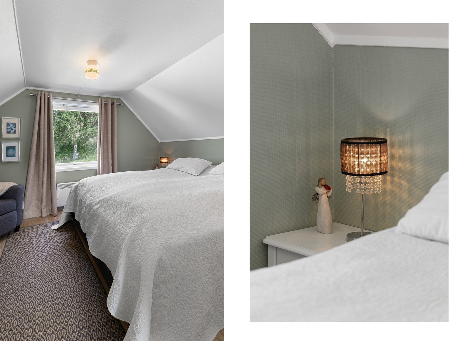 På loftet finner du to soverom Galleribilde