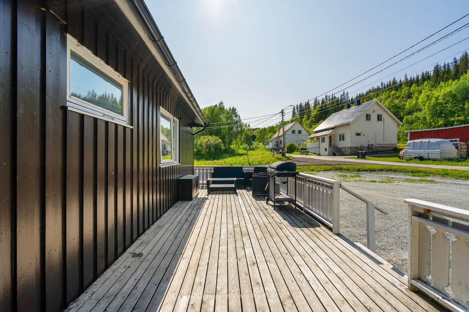 Terrasse ved inngangspartiet Galleribilde