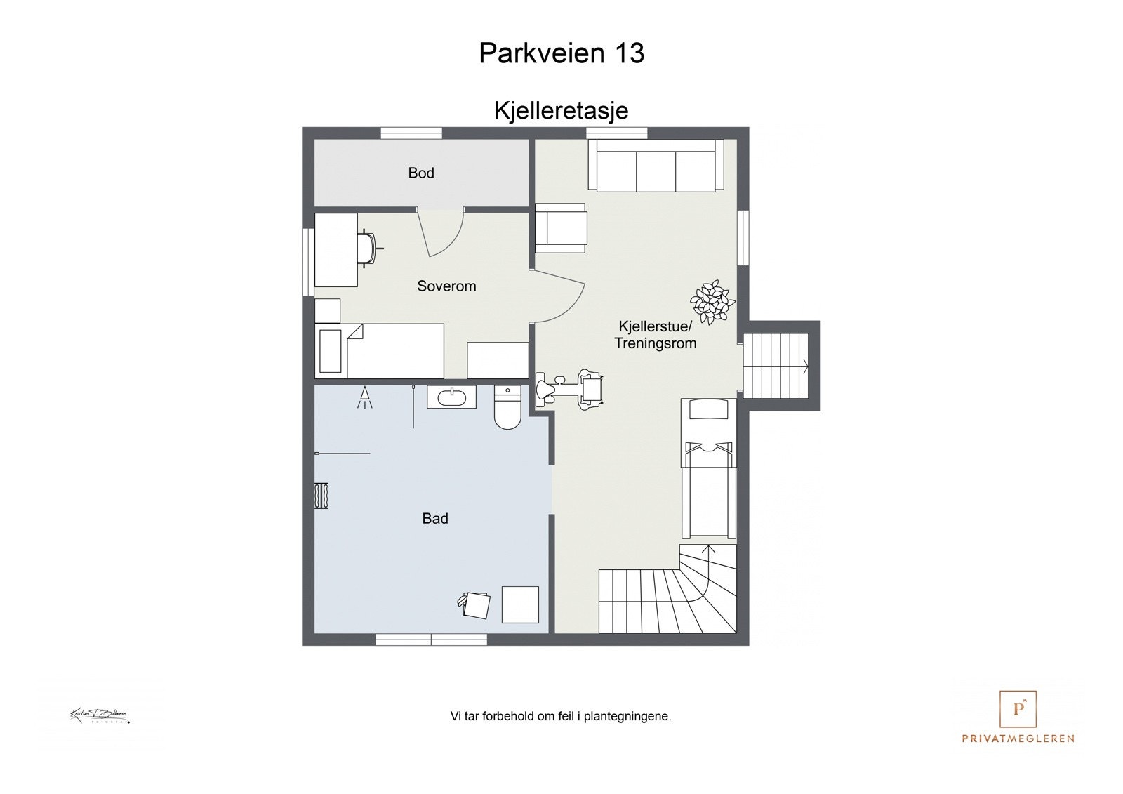 Plantegning underetasje Galleribilde