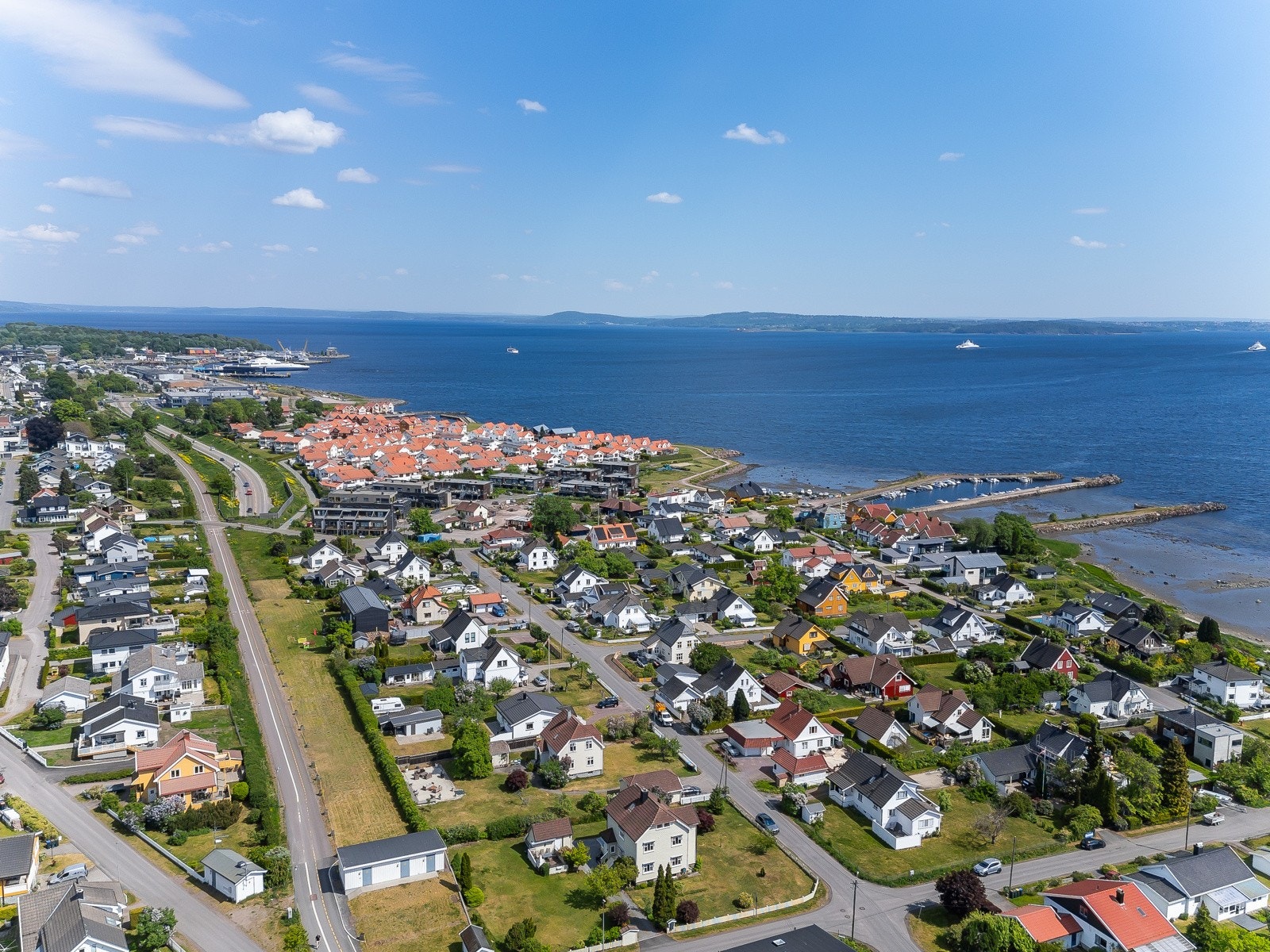 Dronebilde over området Galleribilde