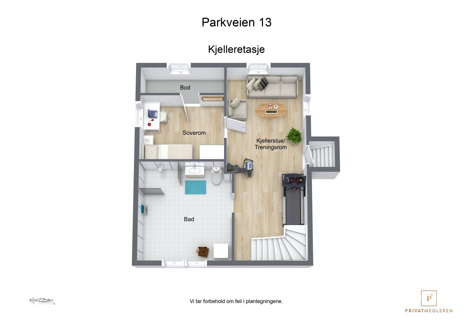 Plantegning underetasje Galleribilde