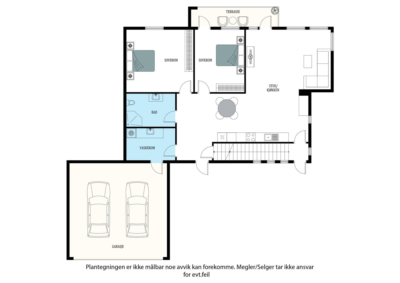 Vi starter med hovedetasjen (1.etasje) Galleribilde