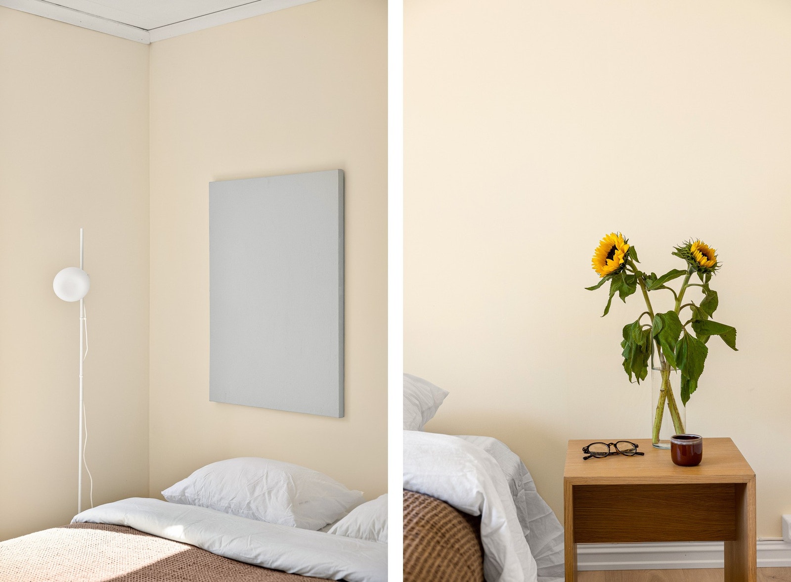 Det er god plass til dobbeltseng og tilhørende nattbord. Galleribilde