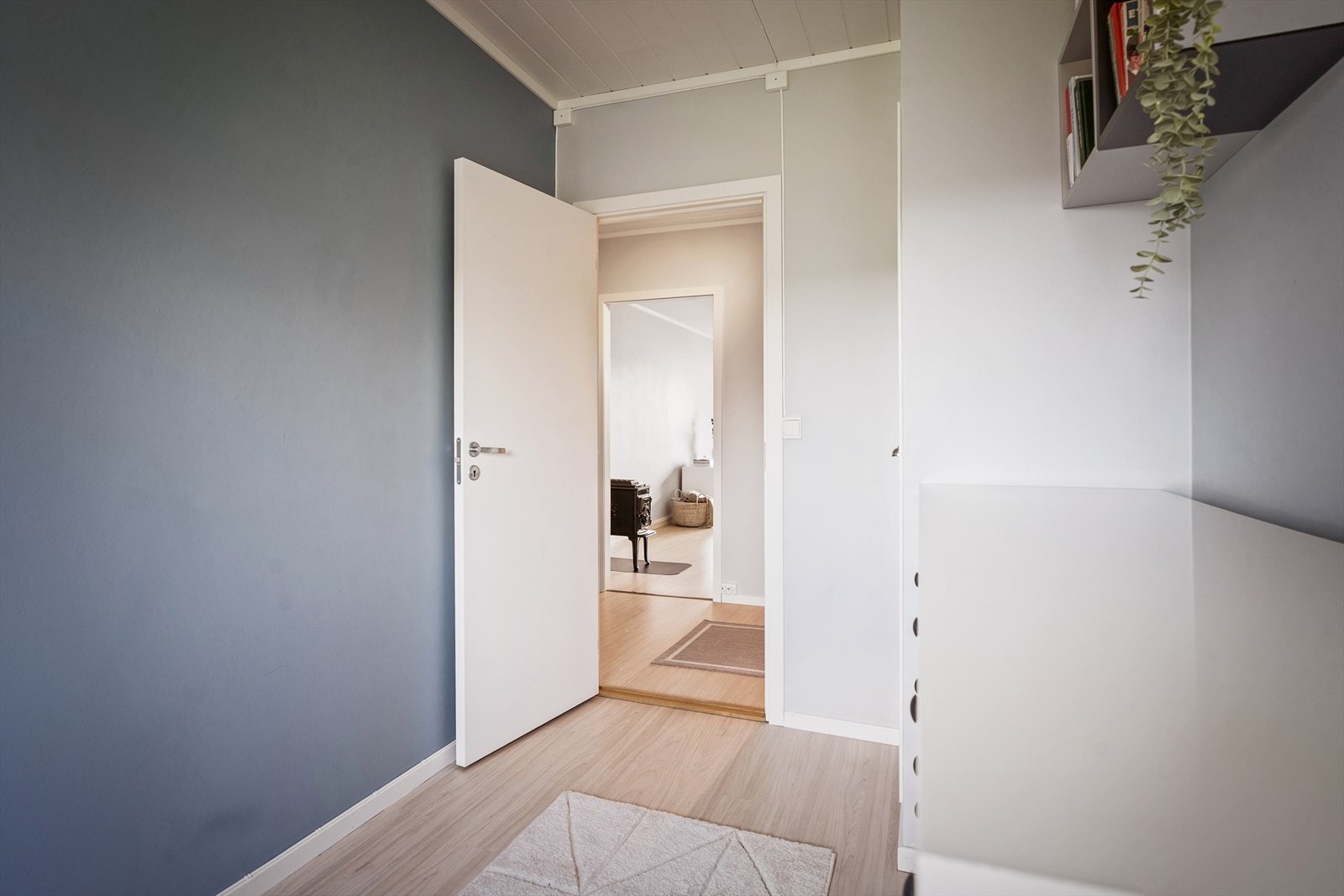 Leiligheten har gjennomgående delikate fargevalg og løsninger. Galleribilde