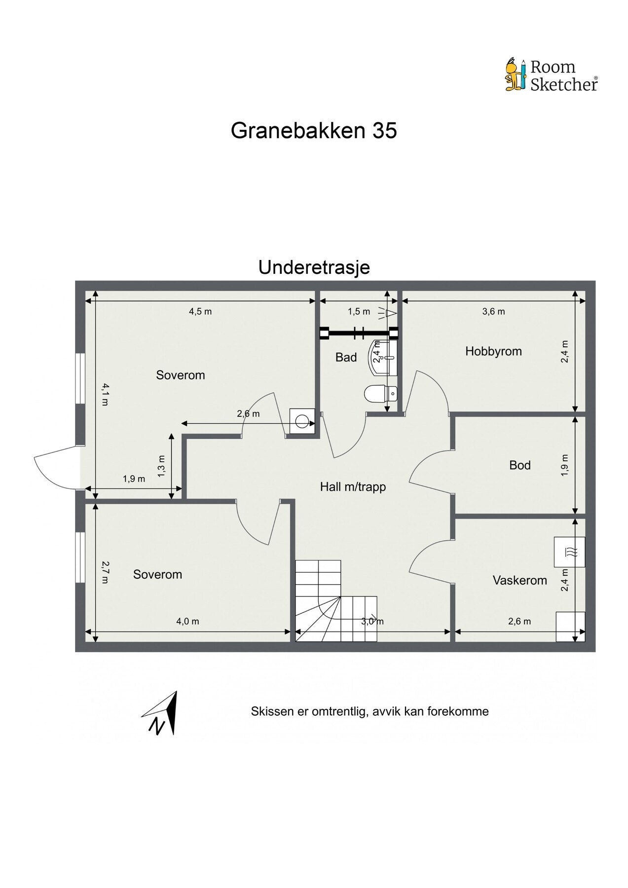 Plantegning - Underetasje Galleribilde